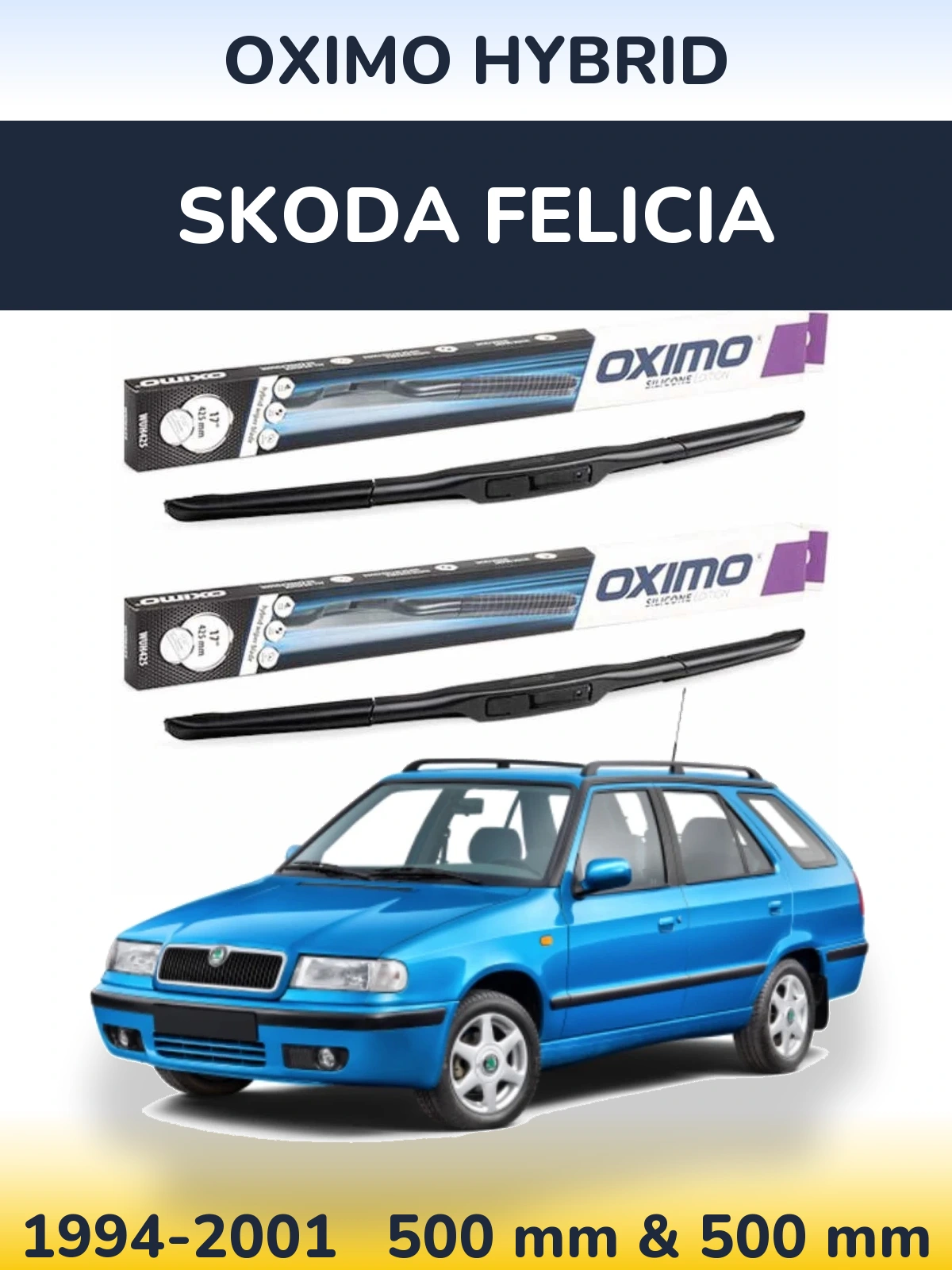 Torkarblad Oximo Hybrid för Skoda Felicia