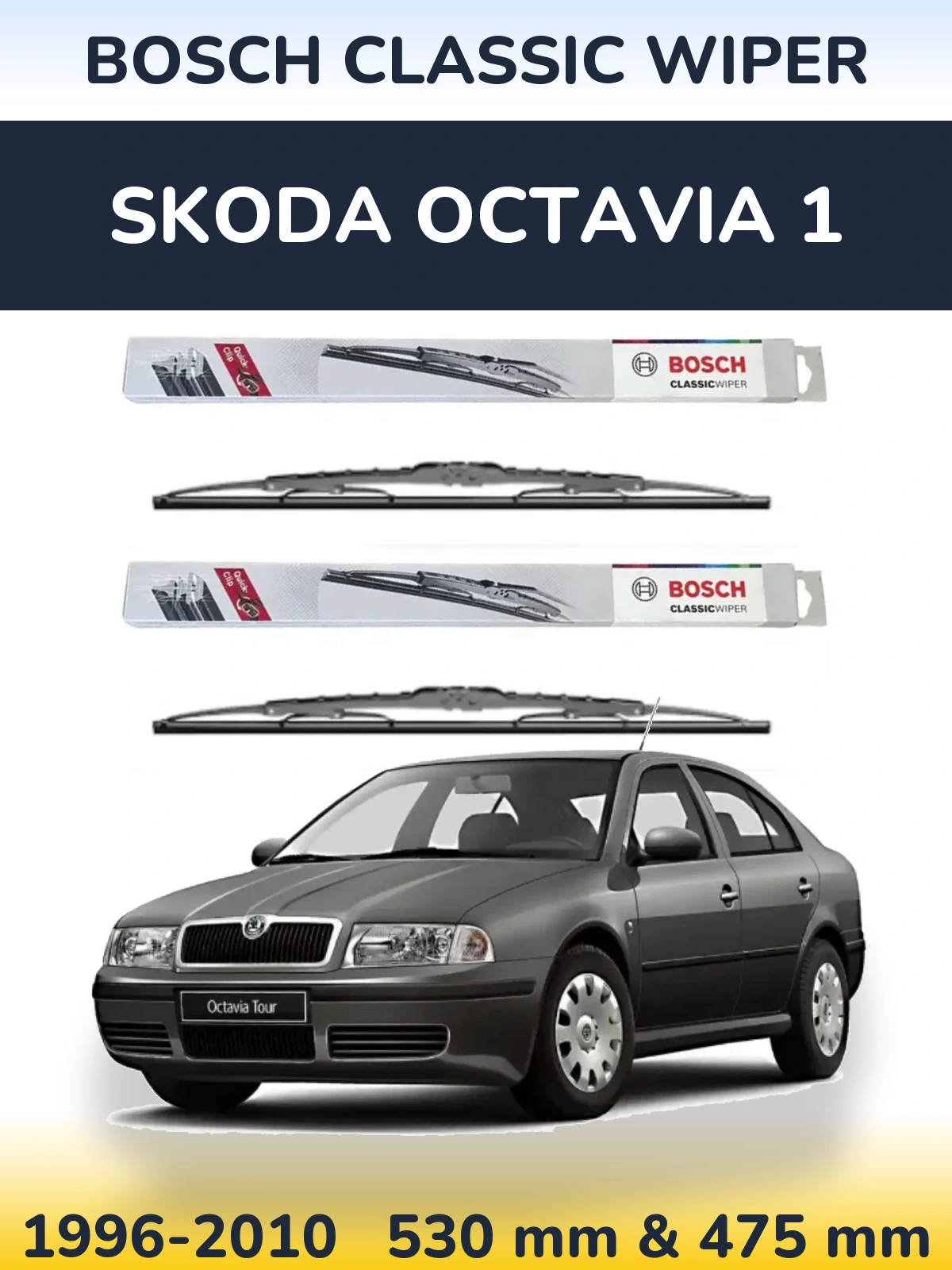 Torkarblad BOSCH Classic Wiper för Skoda Octavia 1
