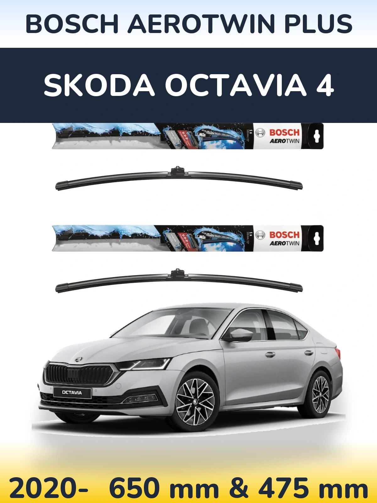 Torkarblad BOSCH AeroTwin Plus för Skoda Octavia 4