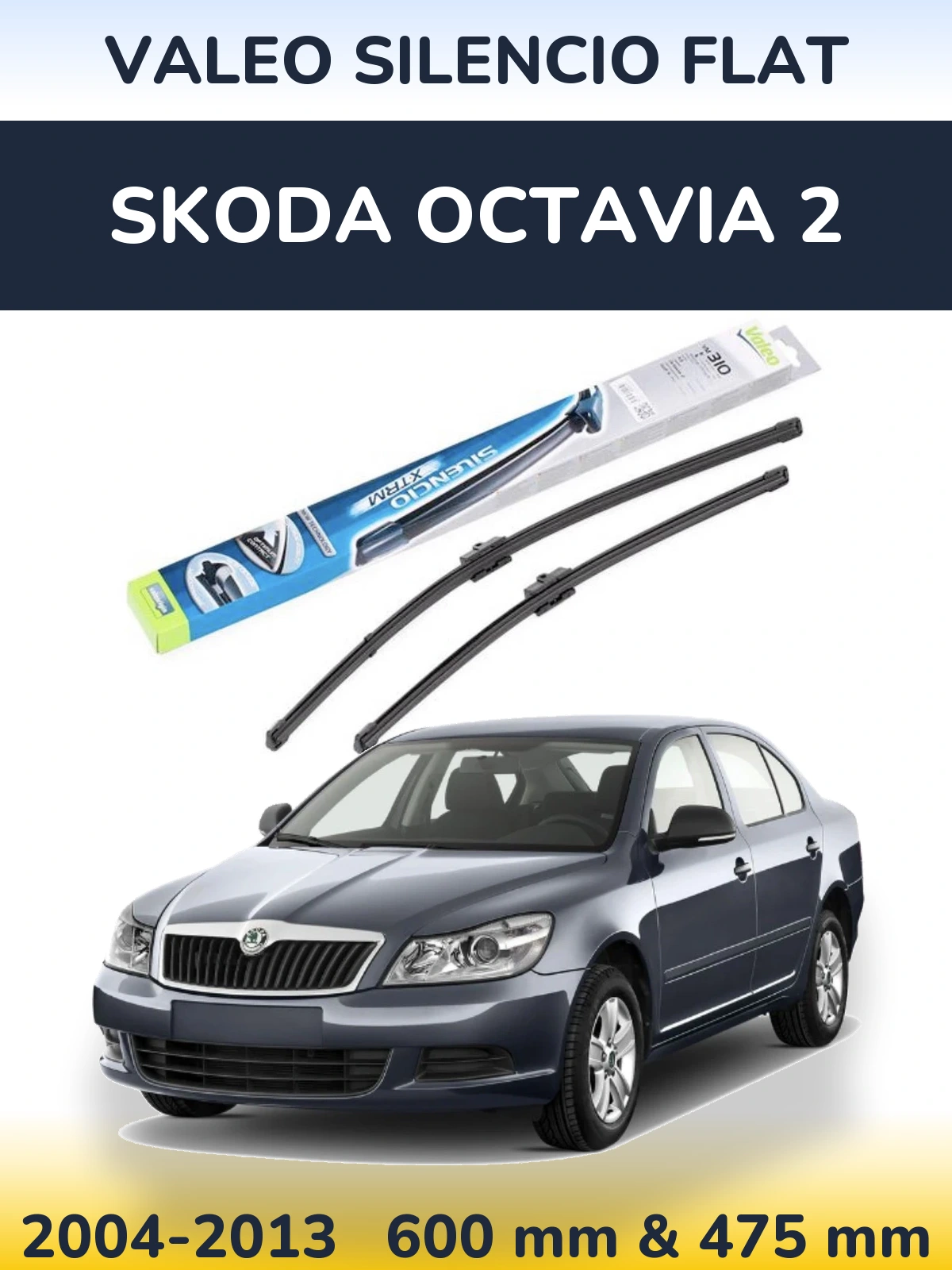 Torkarblad Valeo Silencio Flat för Skoda Octavia 2