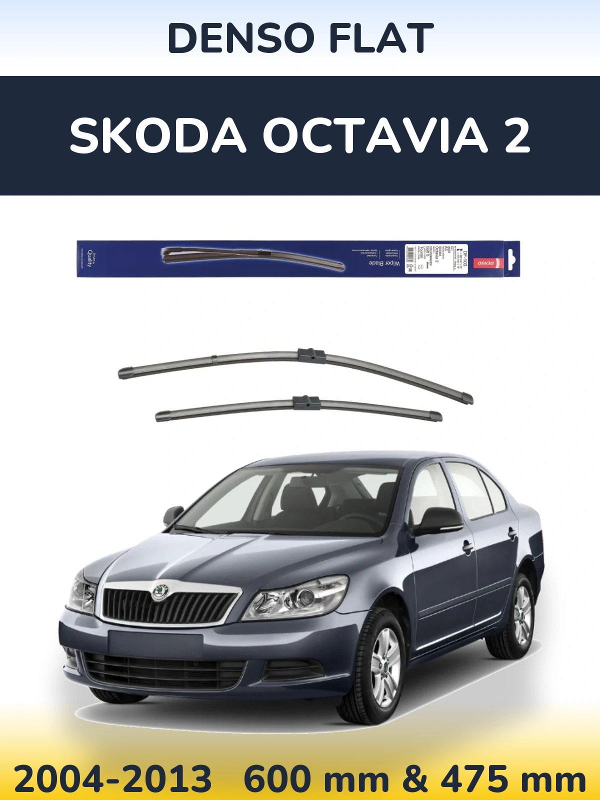 Torkarblad Denso Flat för Skoda Octavia 2