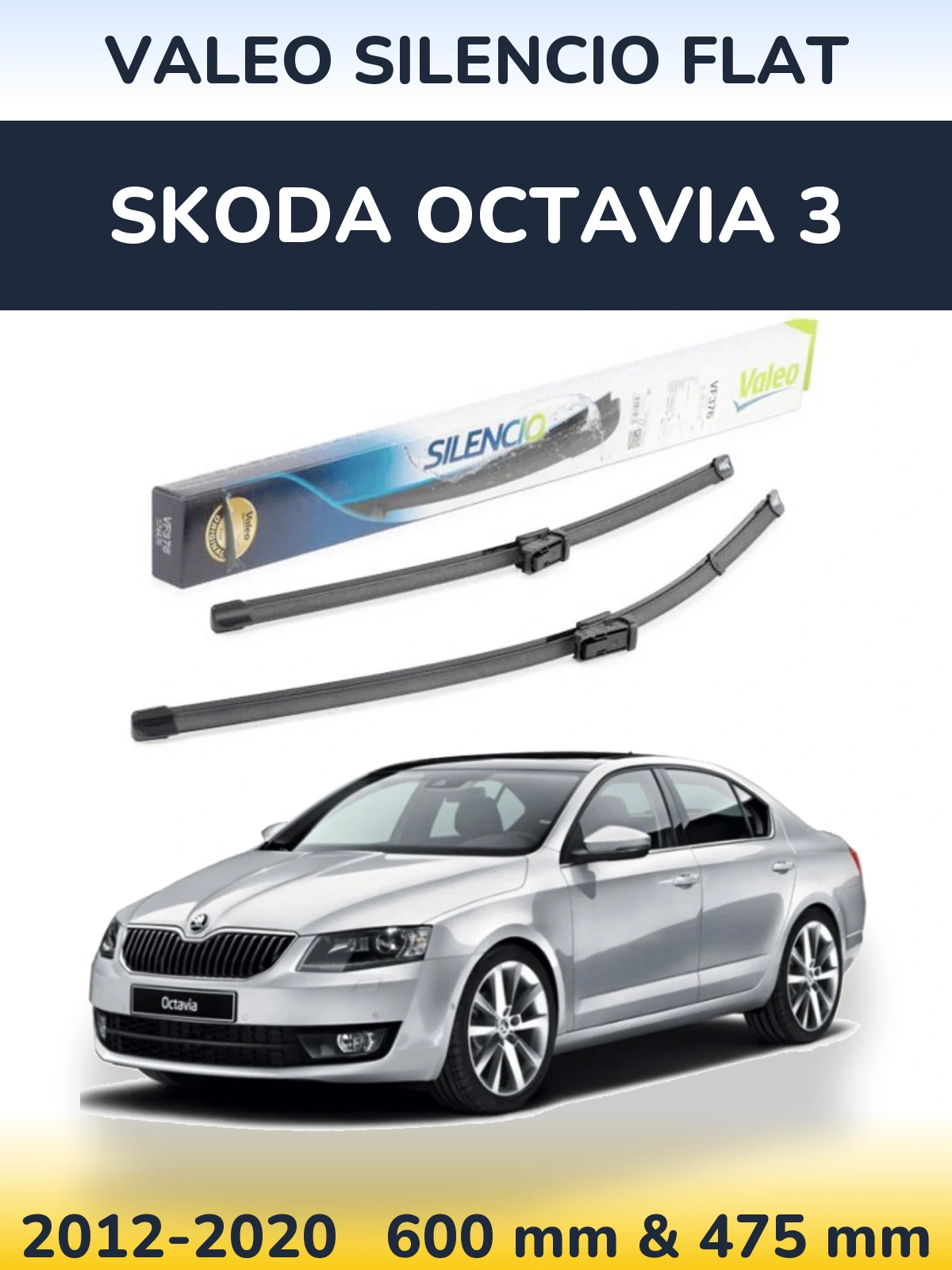 Torkarblad Valeo Silencio Flat för Skoda Octavia 3