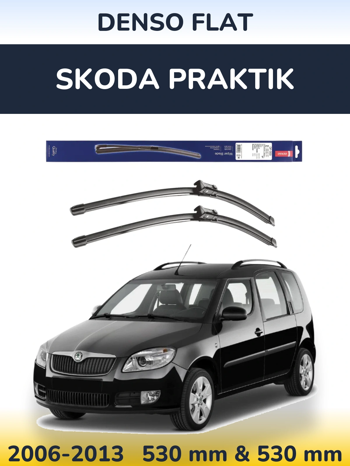 Torkarblad Denso Flat för Skoda Praktik