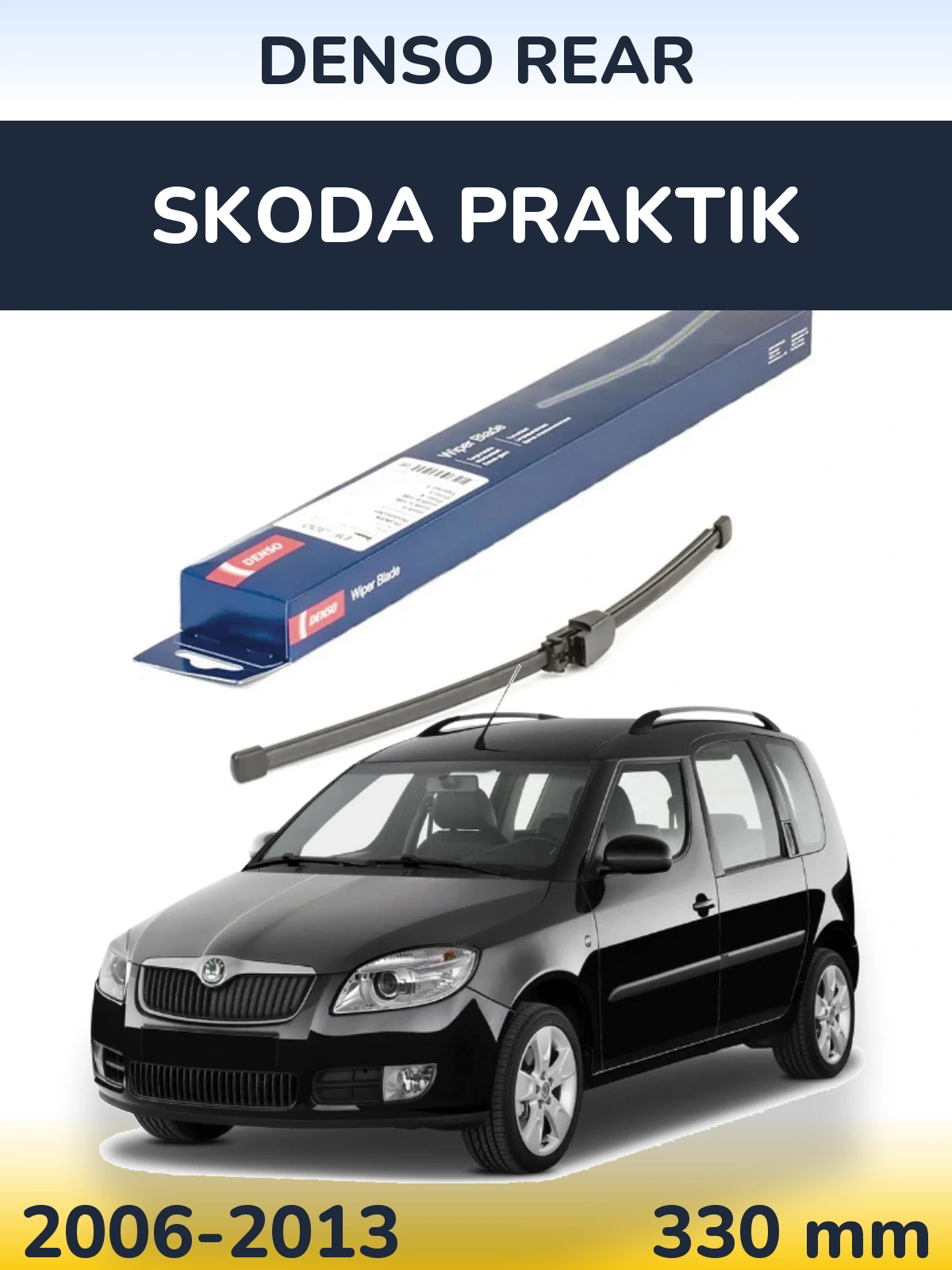 Torkarblad Denso Rear för Skoda Praktik