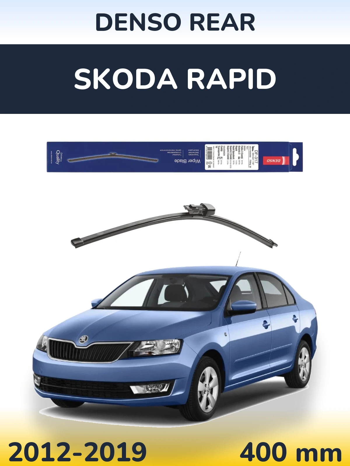 Задня щітка Denso Rear 400 мм для Skoda Rapid 2012-2019
