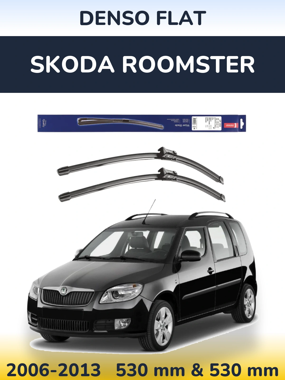 Torkarblad Denso Flat för Skoda Roomster