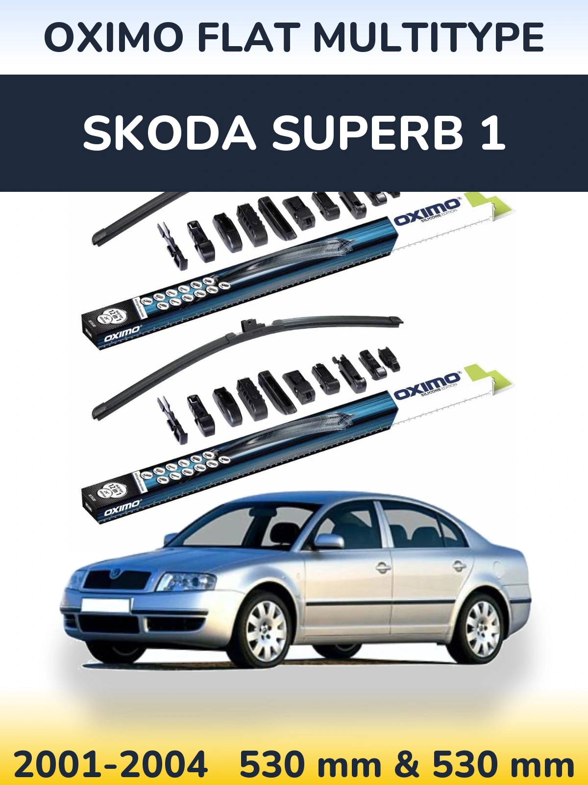 Torkarblad Oximo Flat MultiType för Skoda Superb 1