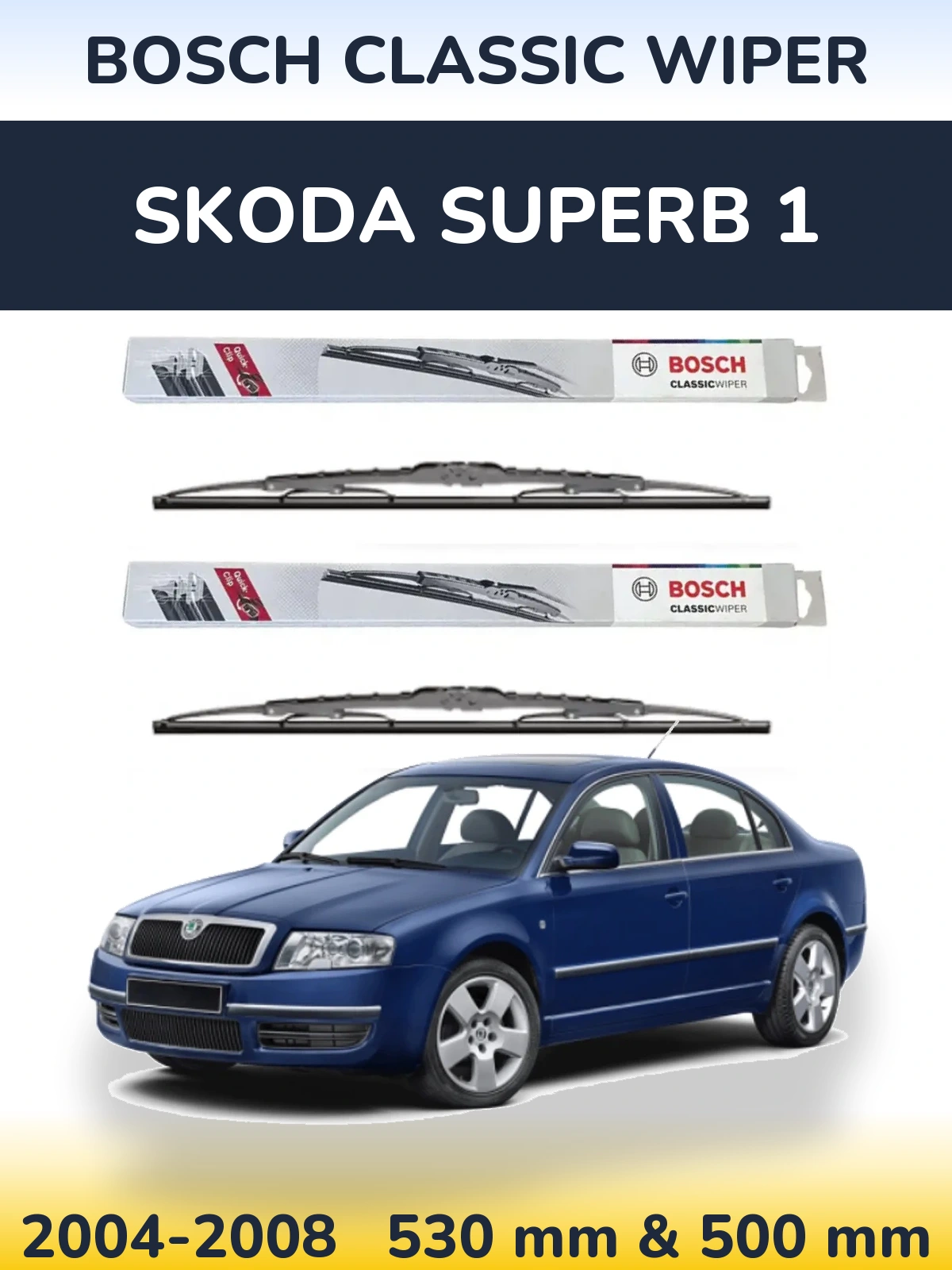 Torkarblad BOSCH Classic Wiper för Skoda Superb 1