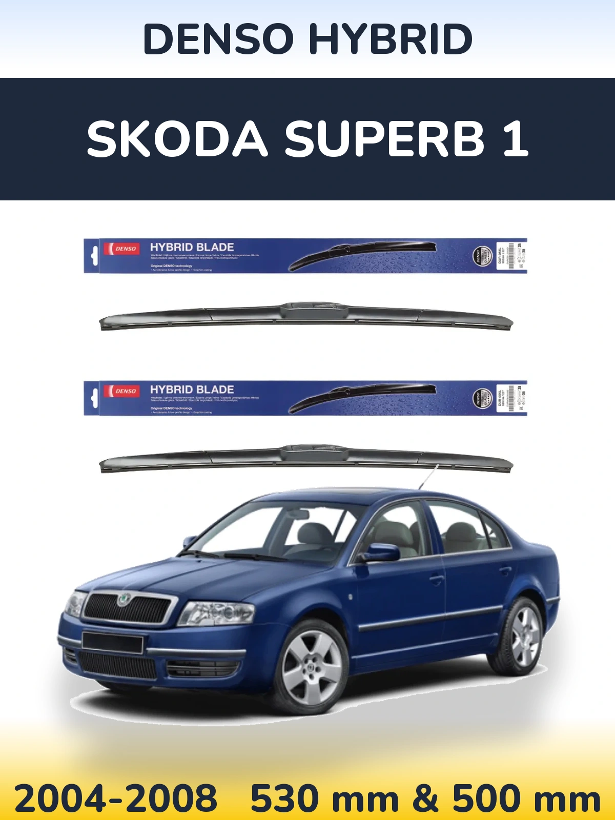 Torkarblad Denso Hybrid för Skoda Superb 1