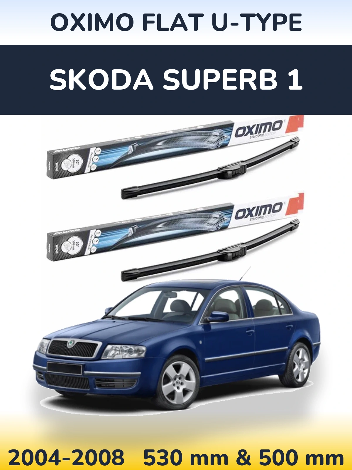 Torkarblad Oximo Flat U-type för Skoda Superb 1