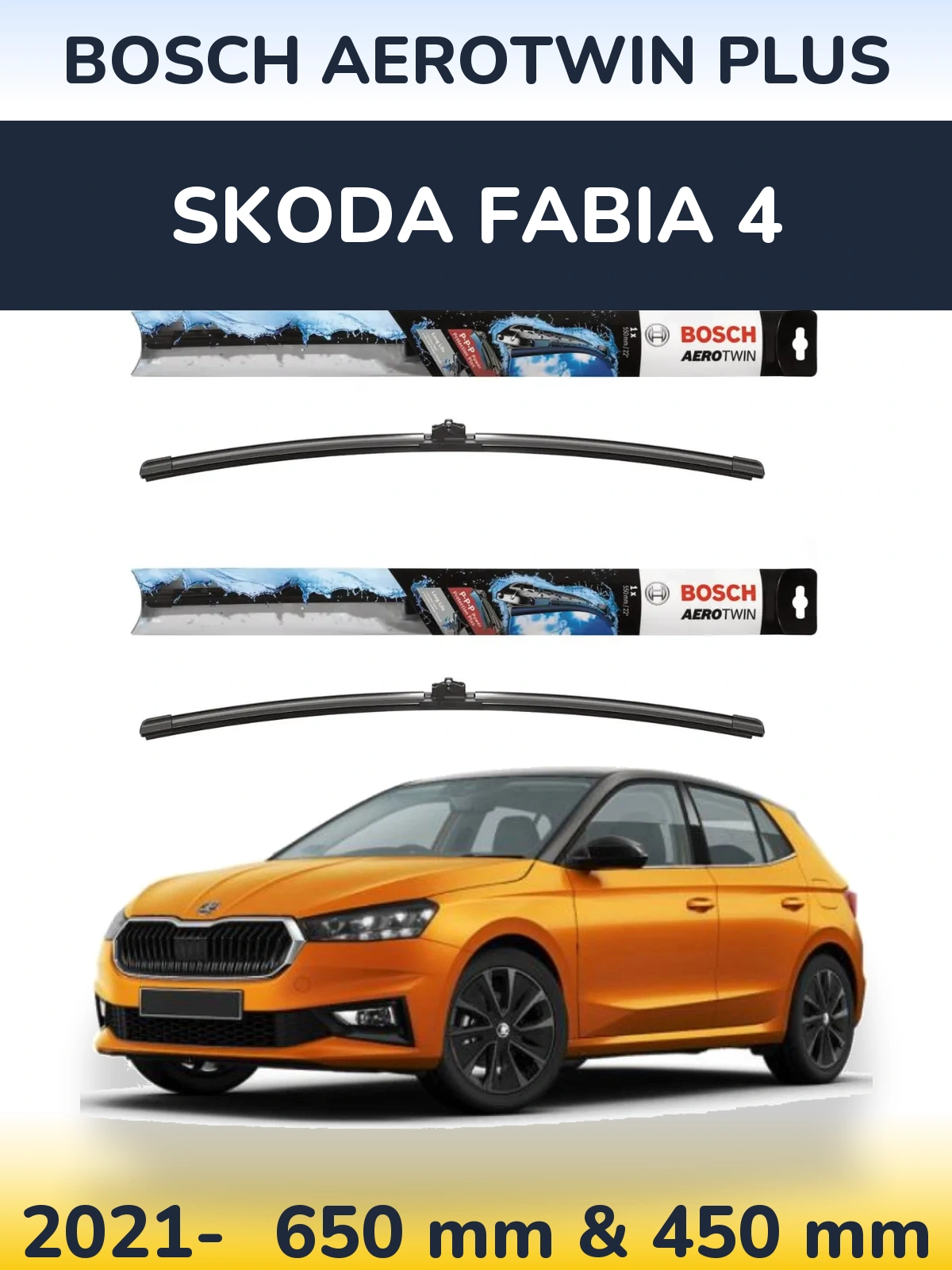 Torkarblad BOSCH AeroTwin Plus för Skoda Fabia 4