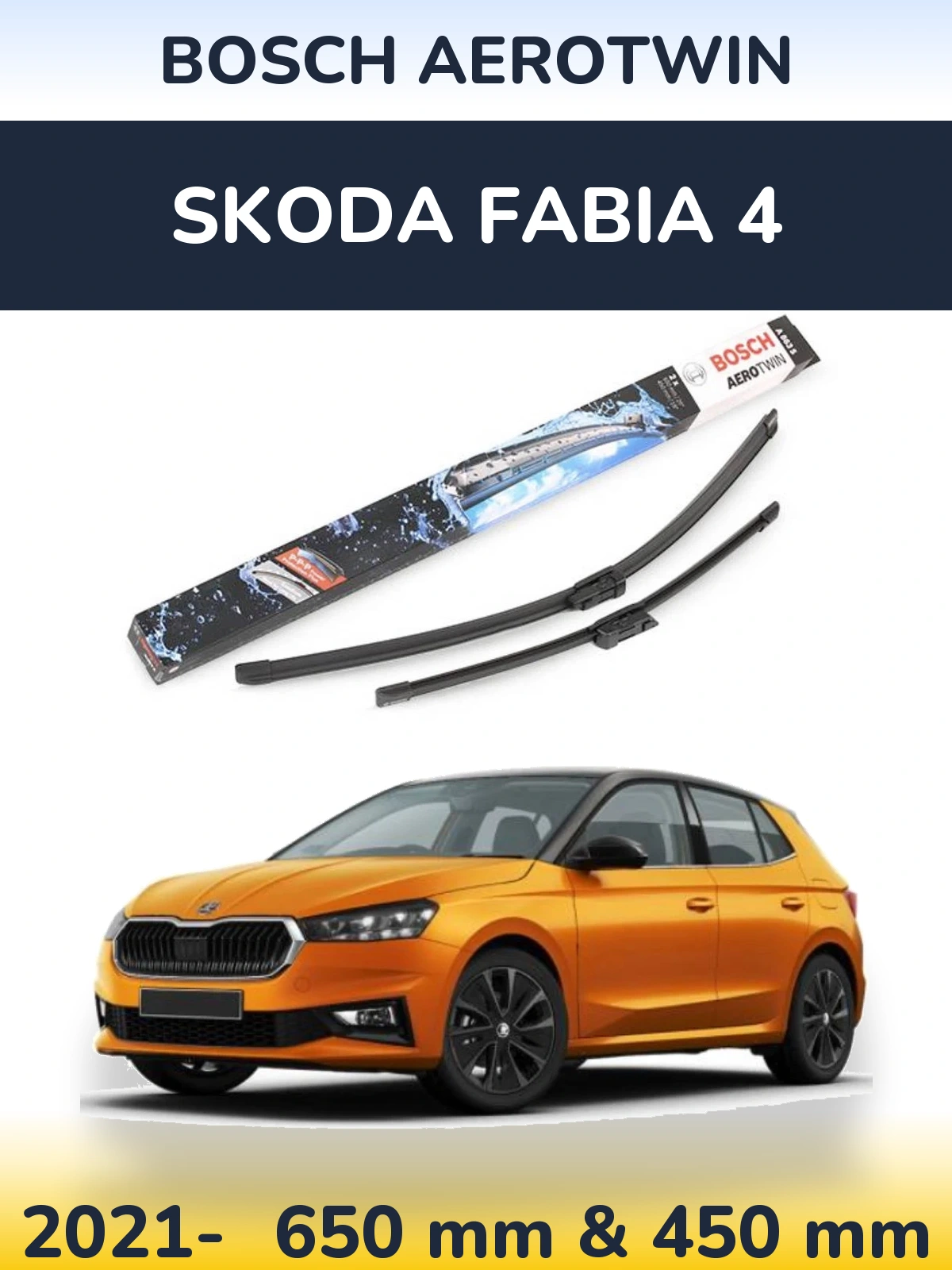 Torkarblad BOSCH AeroTwin för Skoda Fabia 4