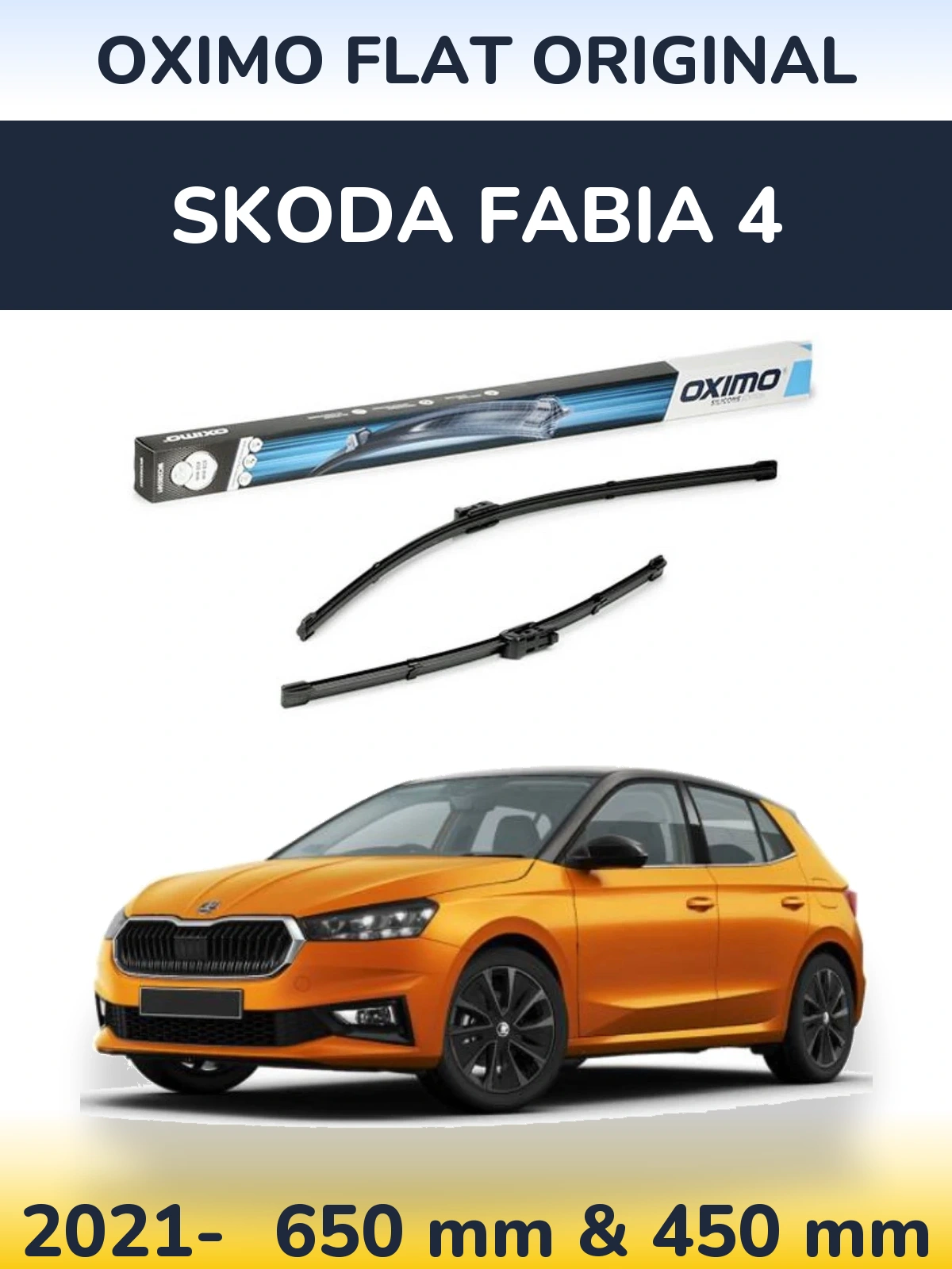 Torkarblad Oximo Flat Original för Skoda Fabia 4