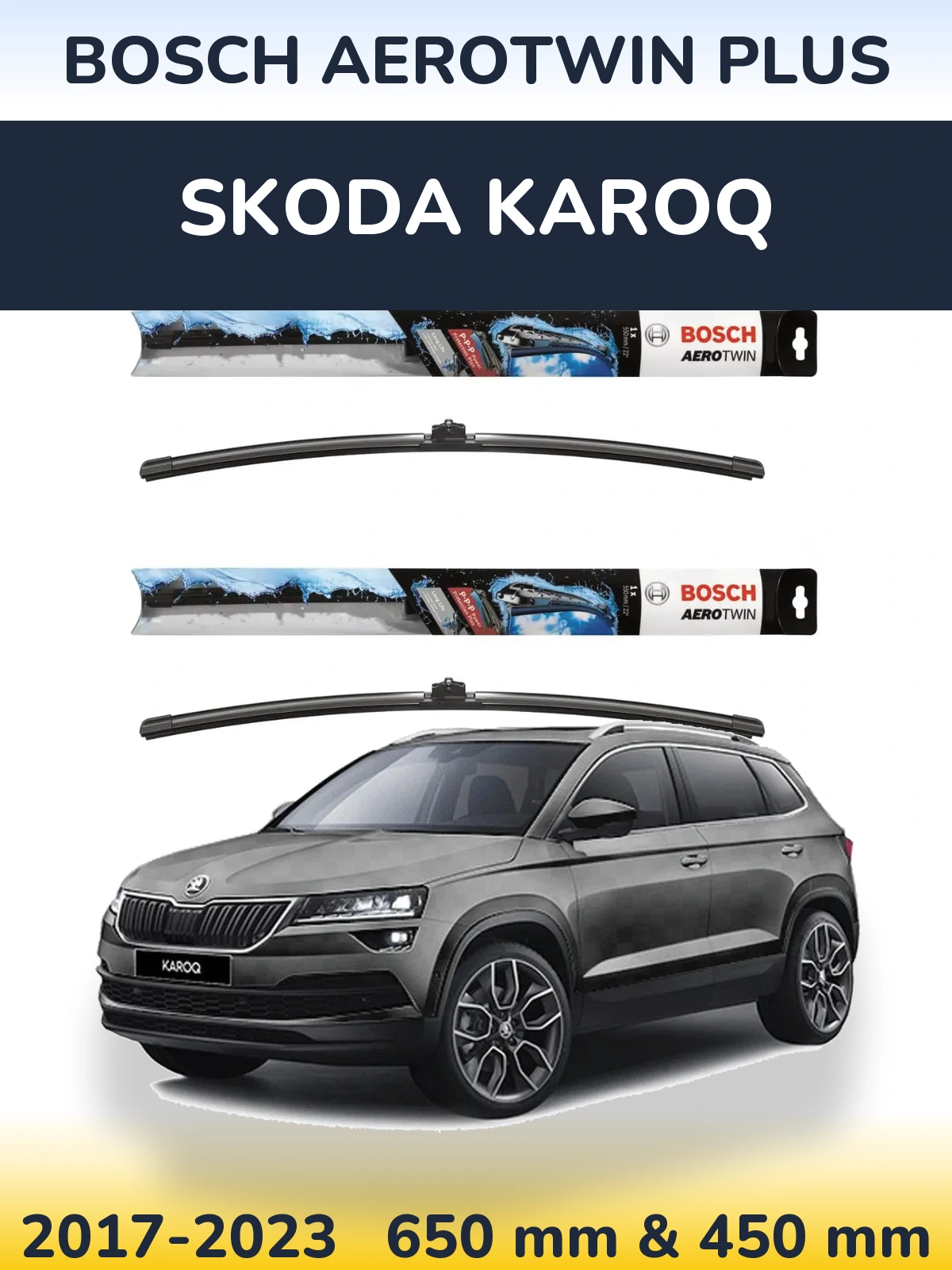 Torkarblad BOSCH AeroTwin Plus för Skoda Karoq