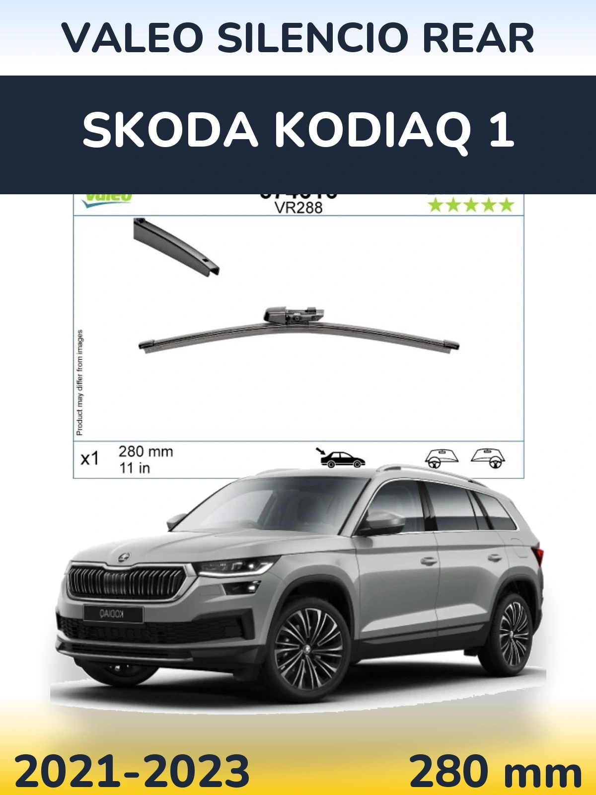 Torkarblad Valeo Silencio Rear för Skoda Kodiaq 1