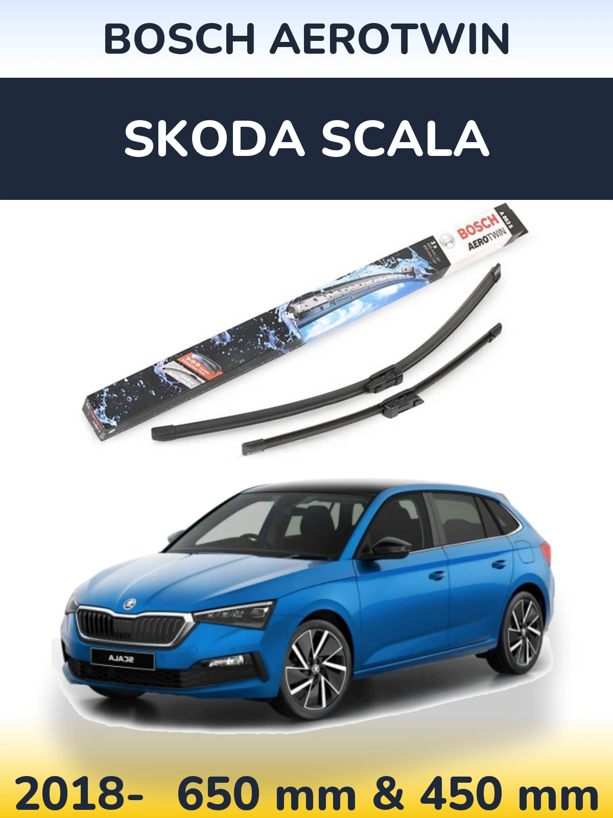 Torkarblad BOSCH AeroTwin för Skoda Scala