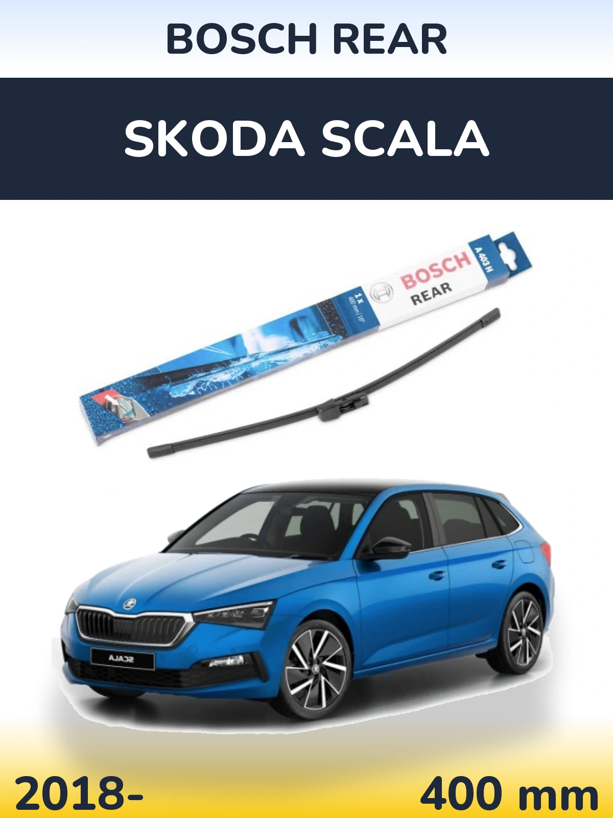 Torkarblad BOSCH Rear för Skoda Scala