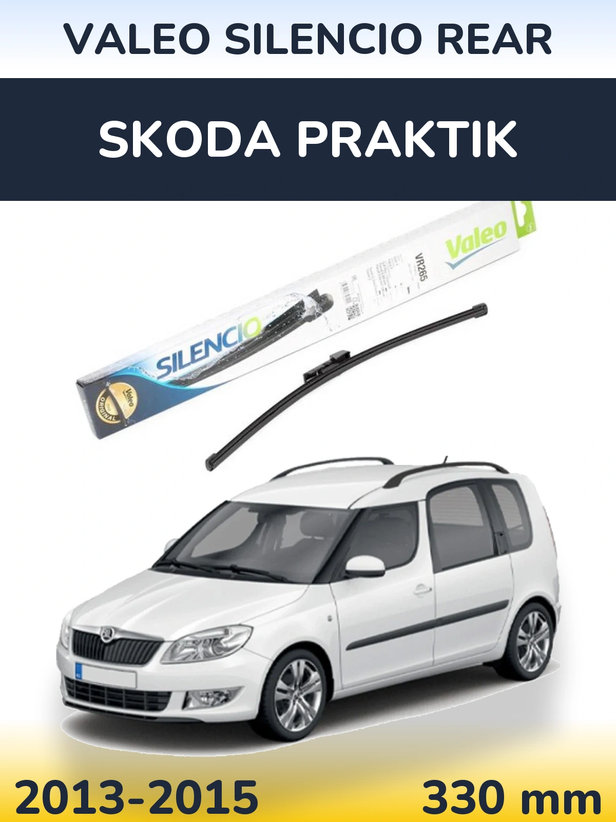Torkarblad Valeo Silencio Rear för Skoda Praktik