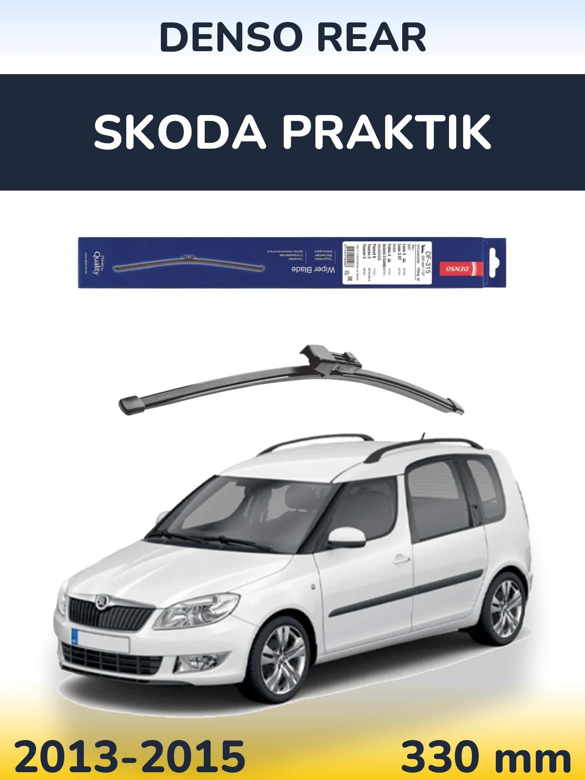Torkarblad Denso Rear för Skoda Praktik