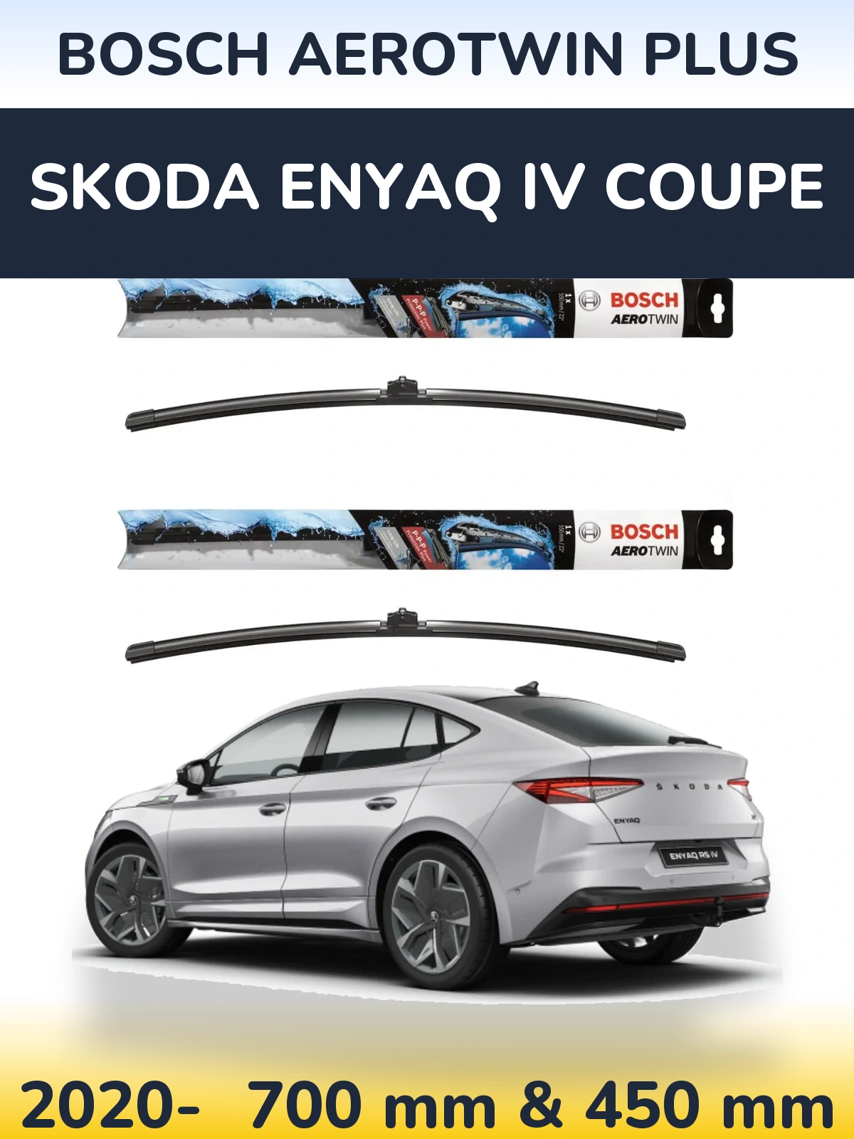 Torkarblad BOSCH AeroTwin Plus för Skoda Enyaq iV Coupe