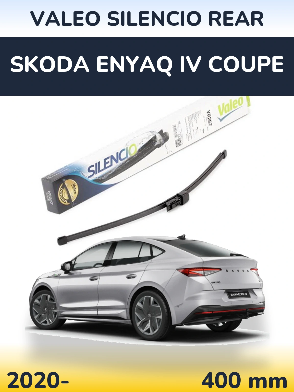 Задний дворник Valeo Silencio Rear 400 мм для Skoda Enyaq iV Coupe 2020-2026