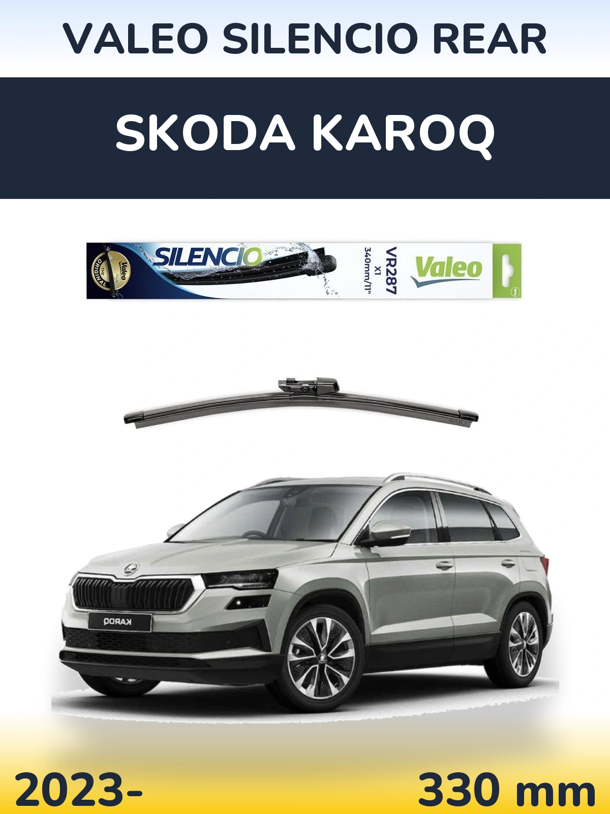 Torkarblad Valeo Silencio Rear för Skoda Karoq