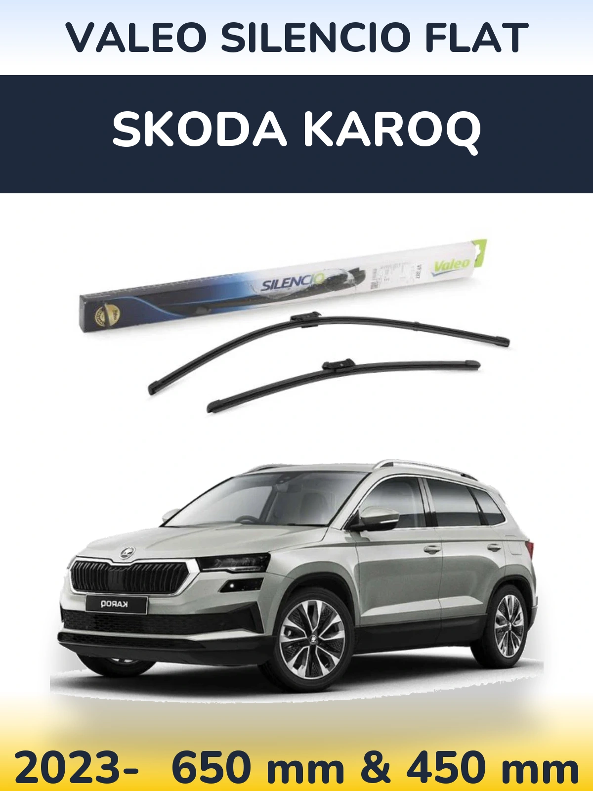 Torkarblad Valeo Silencio Flat för Skoda Karoq