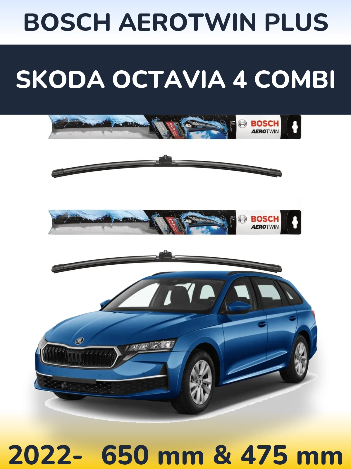 Torkarblad BOSCH AeroTwin Plus för Skoda Octavia 4 Combi