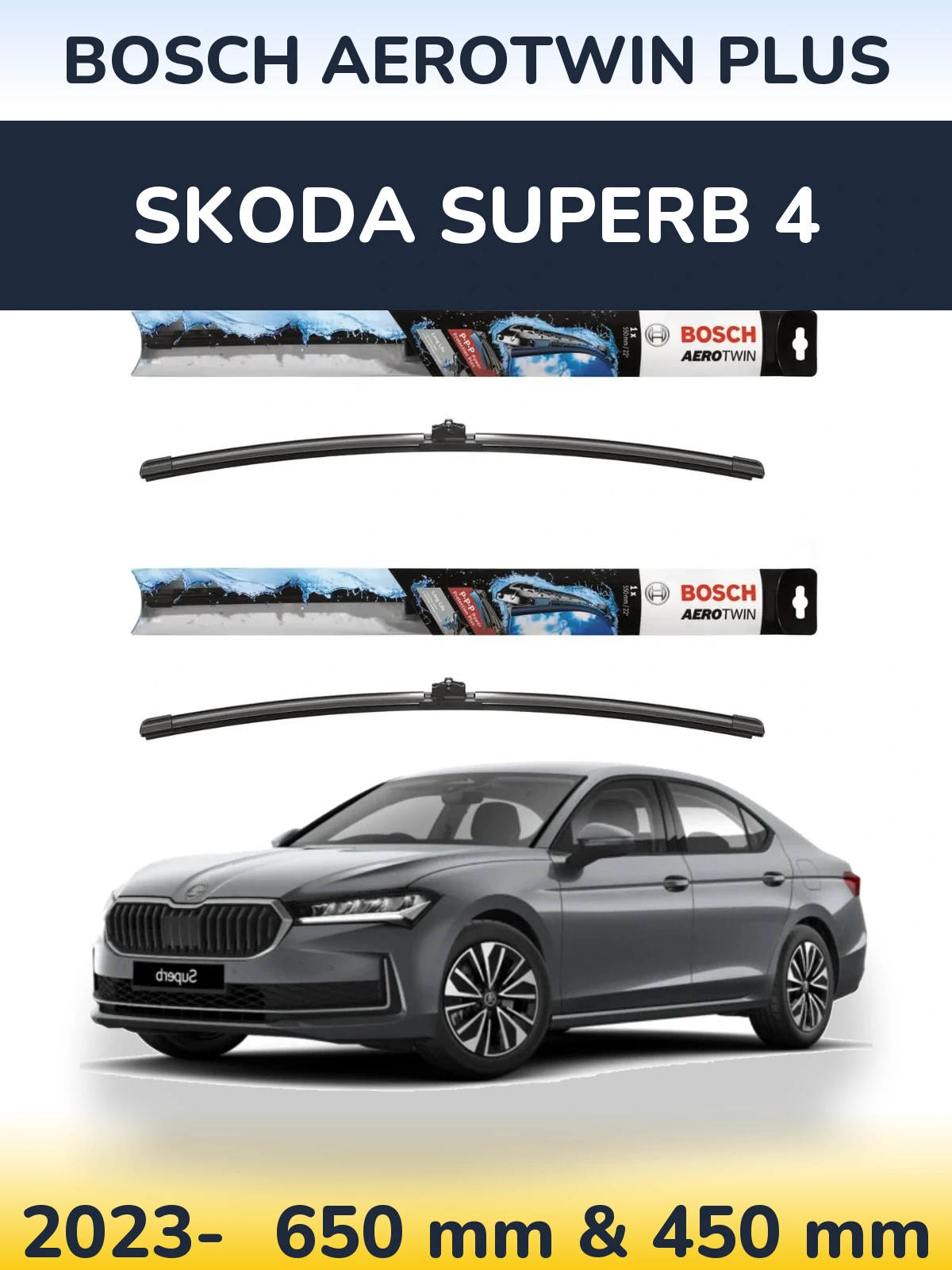 Torkarblad BOSCH AeroTwin Plus för Skoda Superb 4