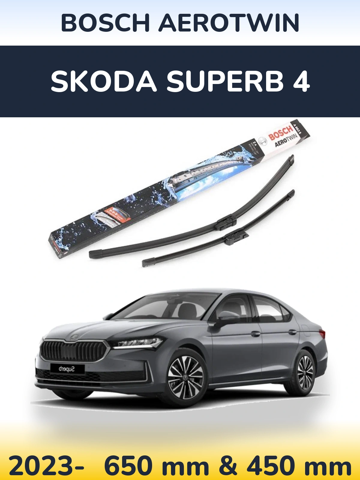 Torkarblad BOSCH AeroTwin för Skoda Superb 4