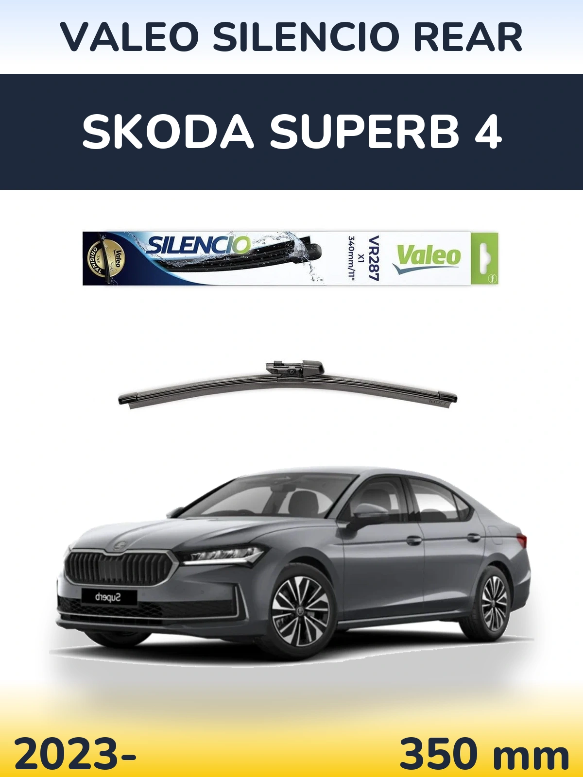 Torkarblad Valeo Silencio Rear för Skoda Superb 4
