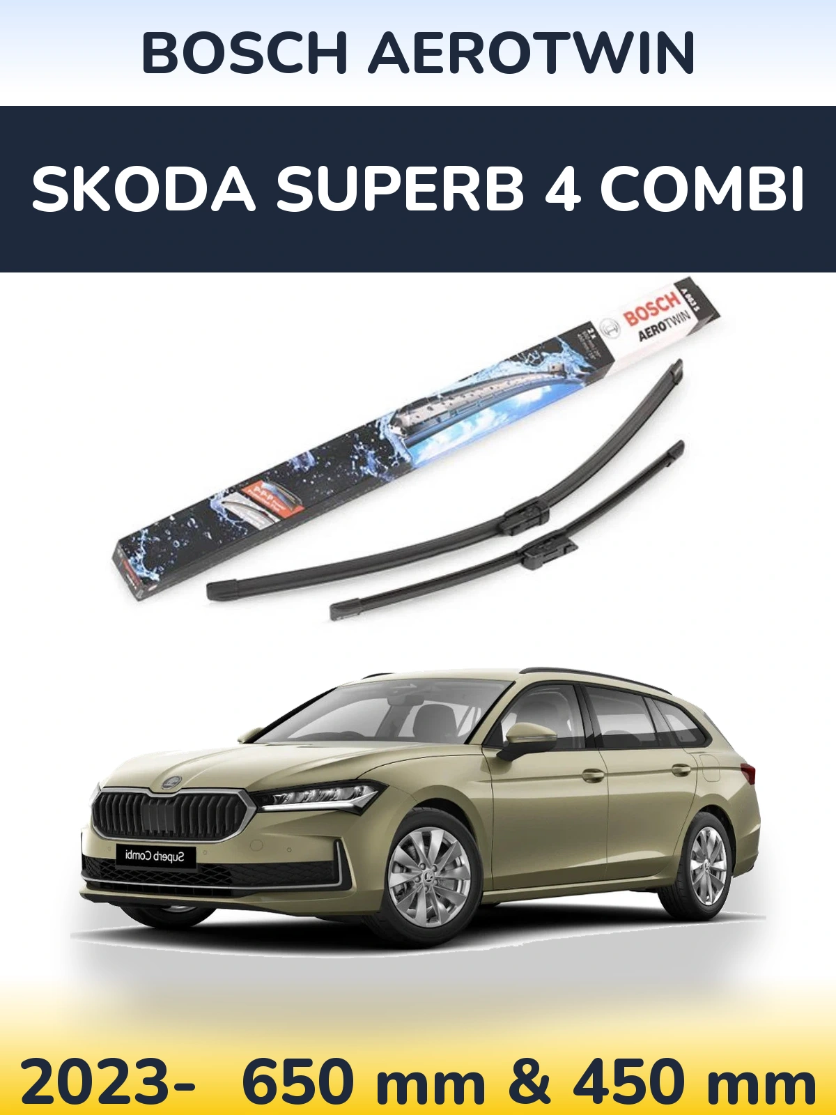 Torkarblad BOSCH AeroTwin för Skoda Superb 4 Combi