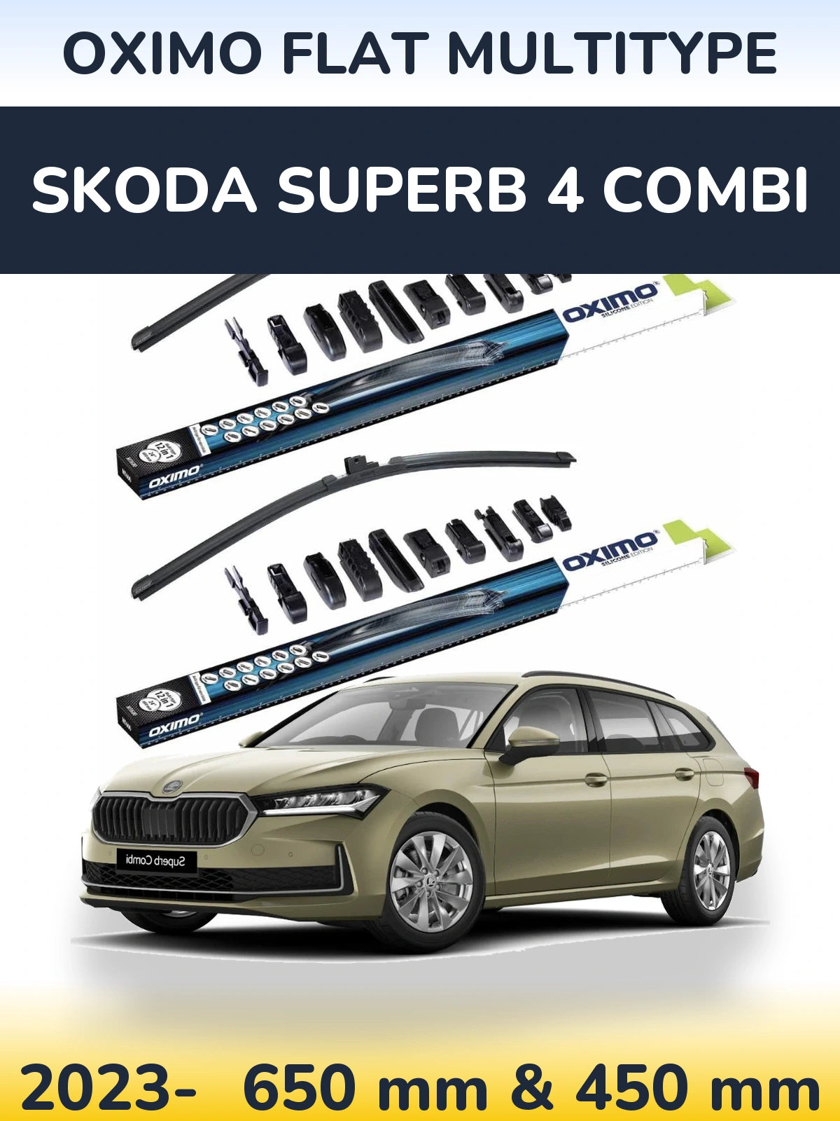 Torkarblad Oximo Flat MultiType för Skoda Superb 4 Combi