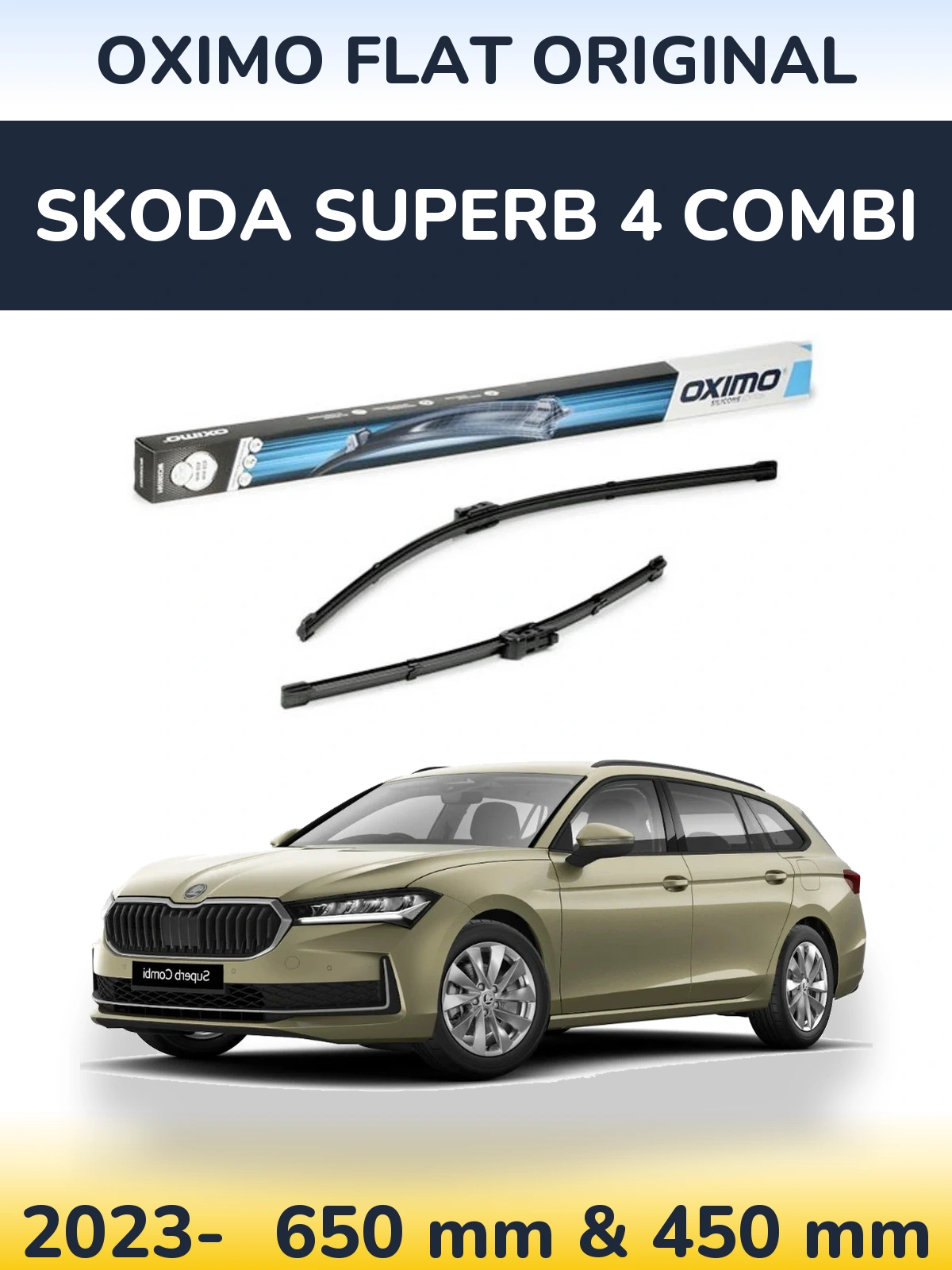 Torkarblad Oximo Flat Original för Skoda Superb 4 Combi