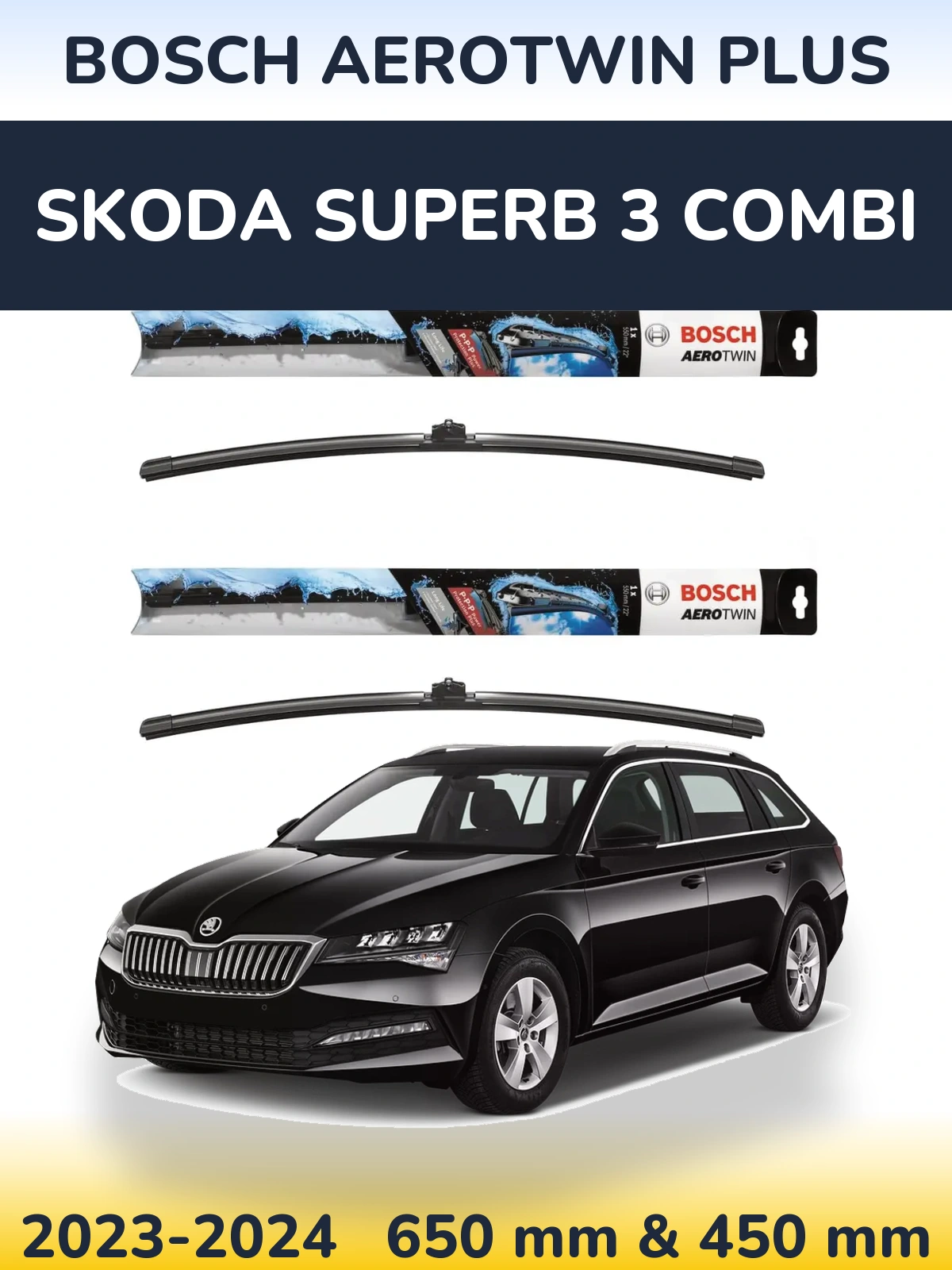 Torkarblad BOSCH AeroTwin Plus för Skoda Superb 3 Combi