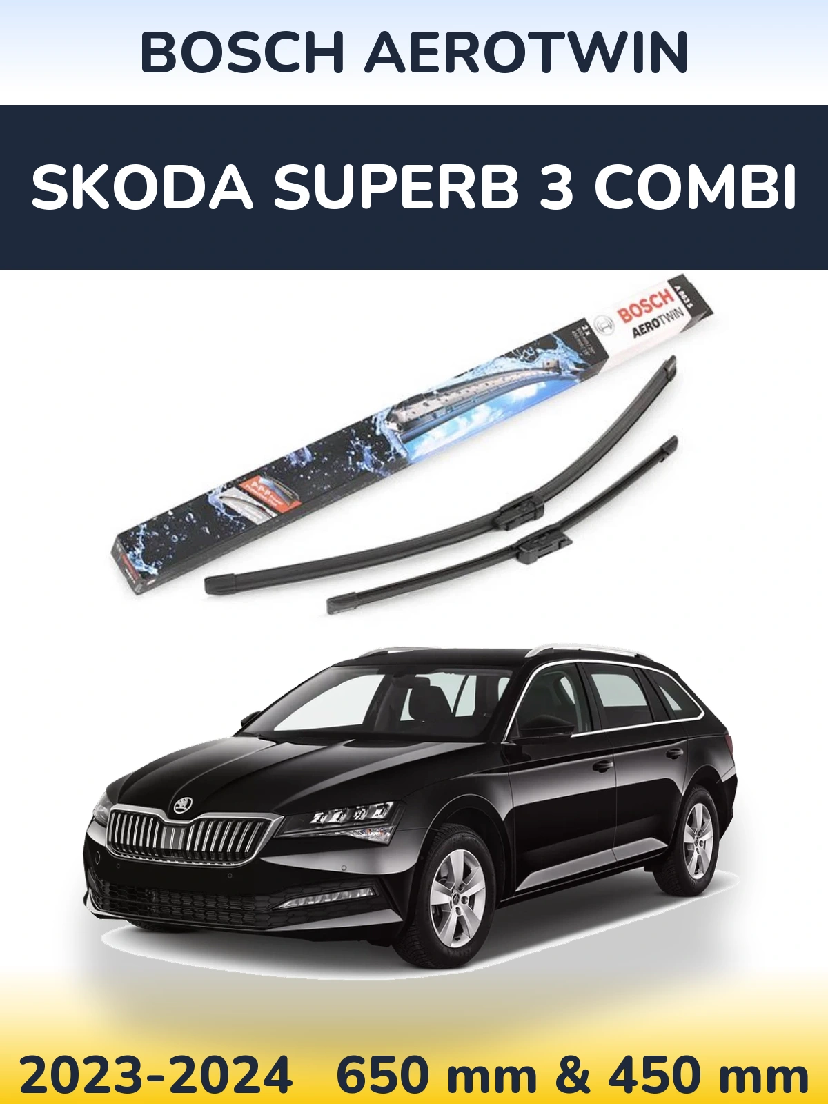 Torkarblad BOSCH AeroTwin för Skoda Superb 3 Combi