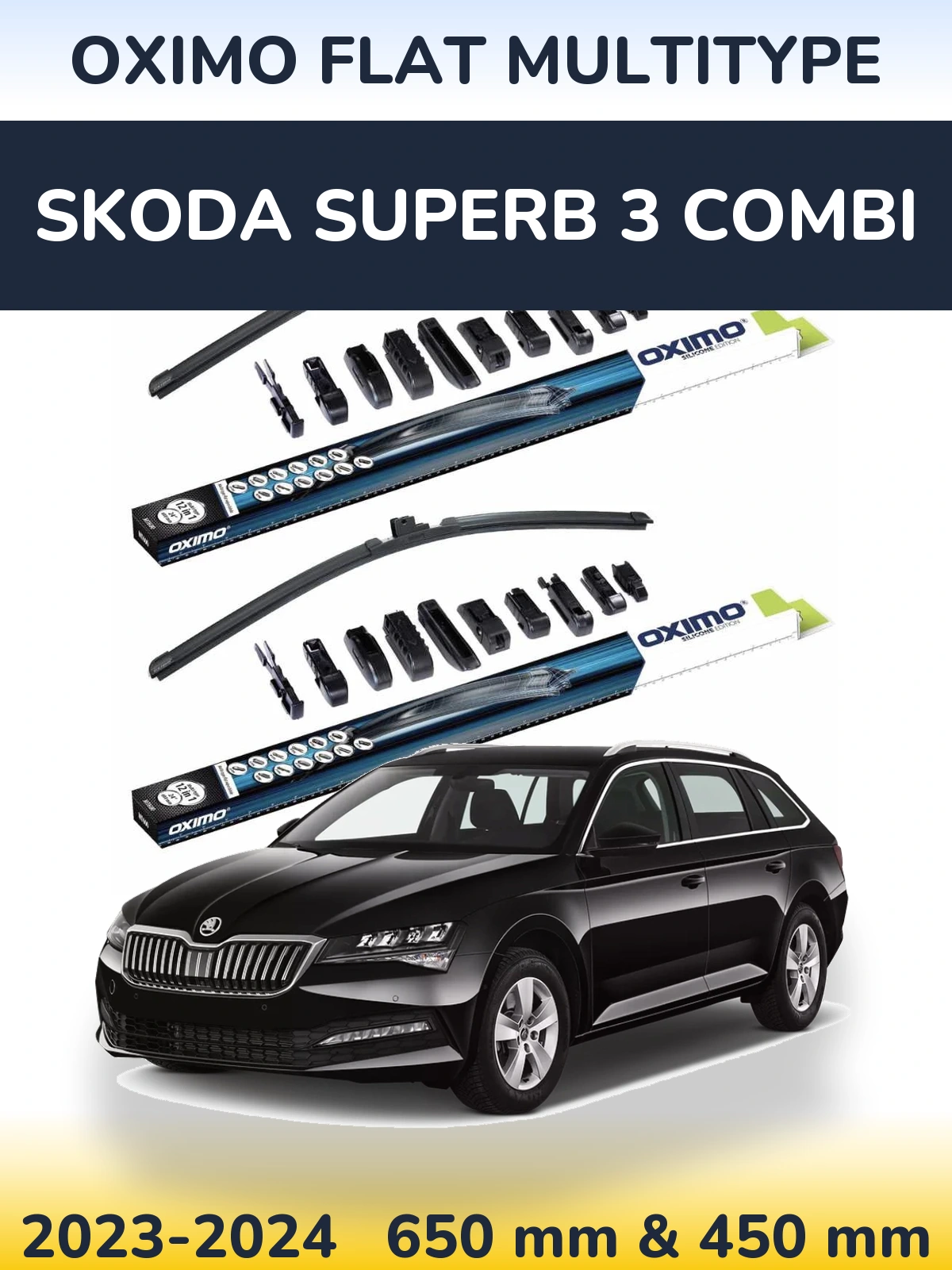 Torkarblad Oximo Flat MultiType för Skoda Superb 3 Combi