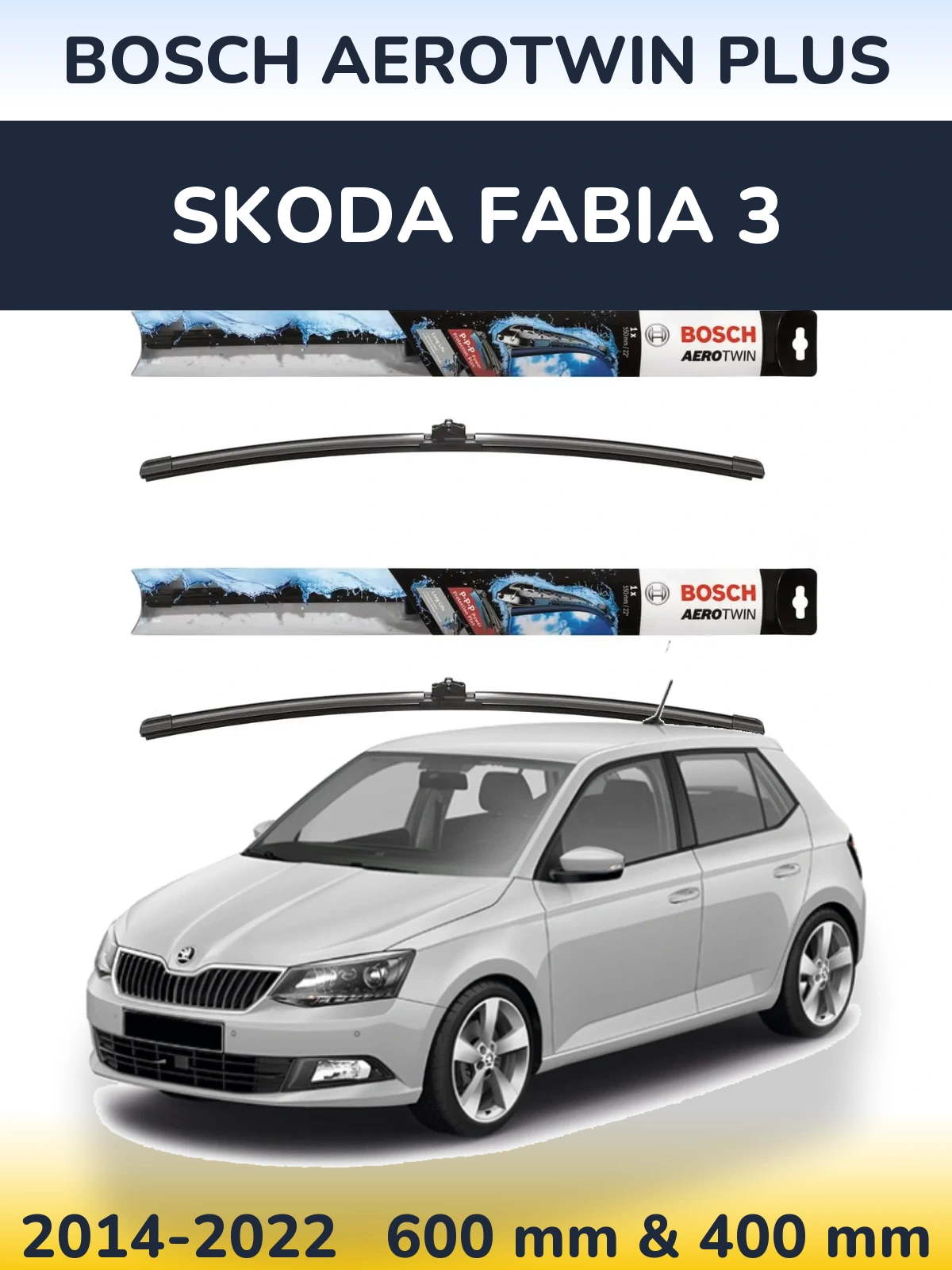 Torkarblad BOSCH AeroTwin Plus för Skoda Fabia 3