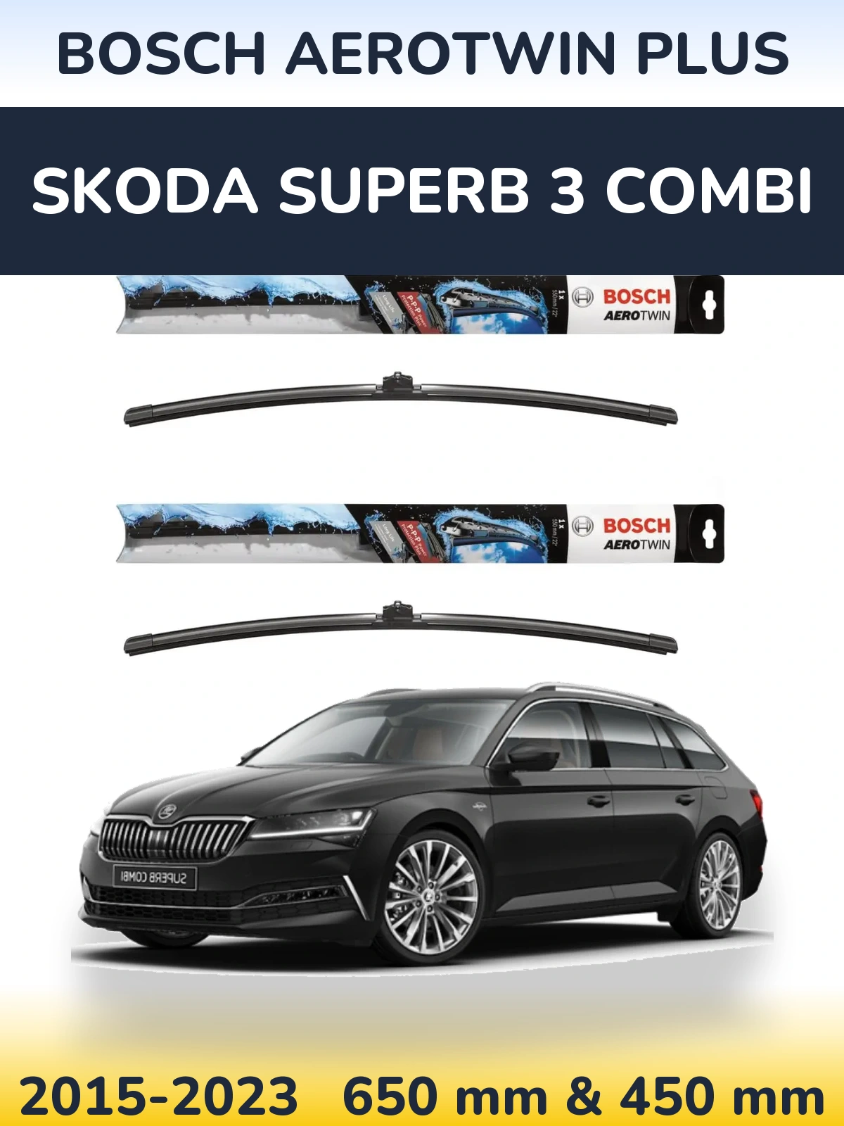 Torkarblad BOSCH AeroTwin Plus för Skoda Superb 3 Combi