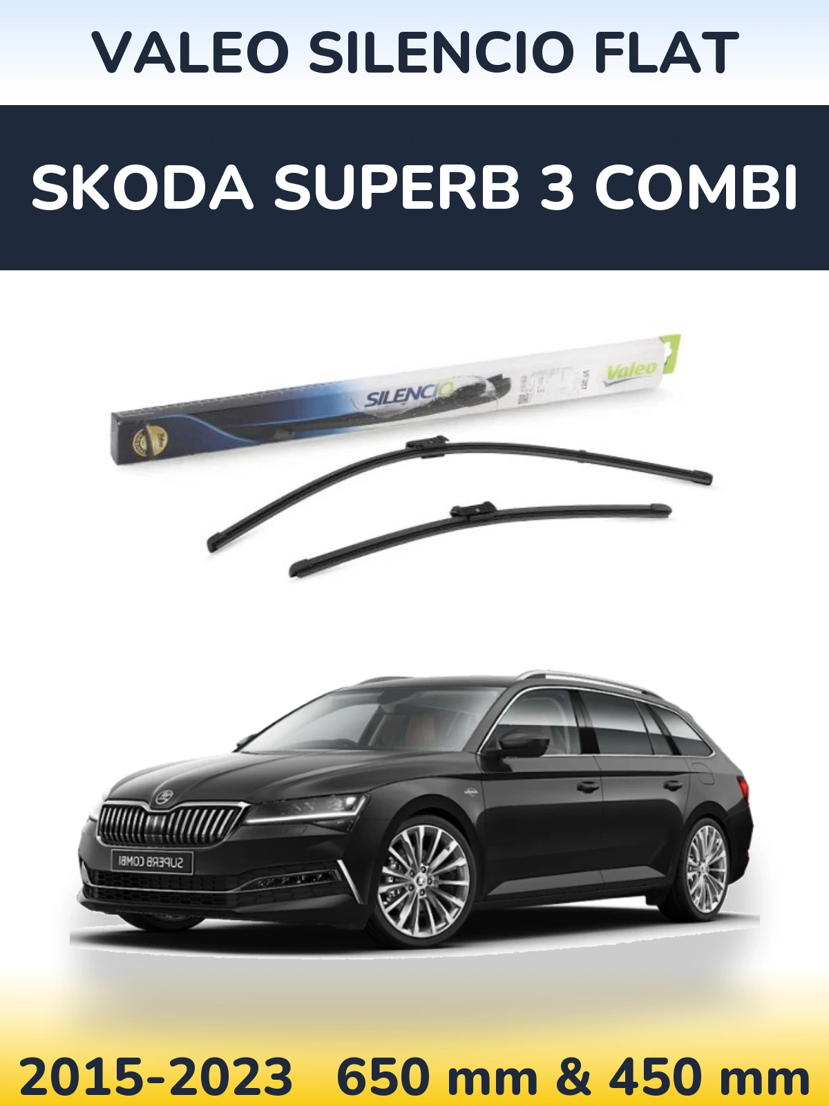 Torkarblad Valeo Silencio Flat för Skoda Superb 3 Combi