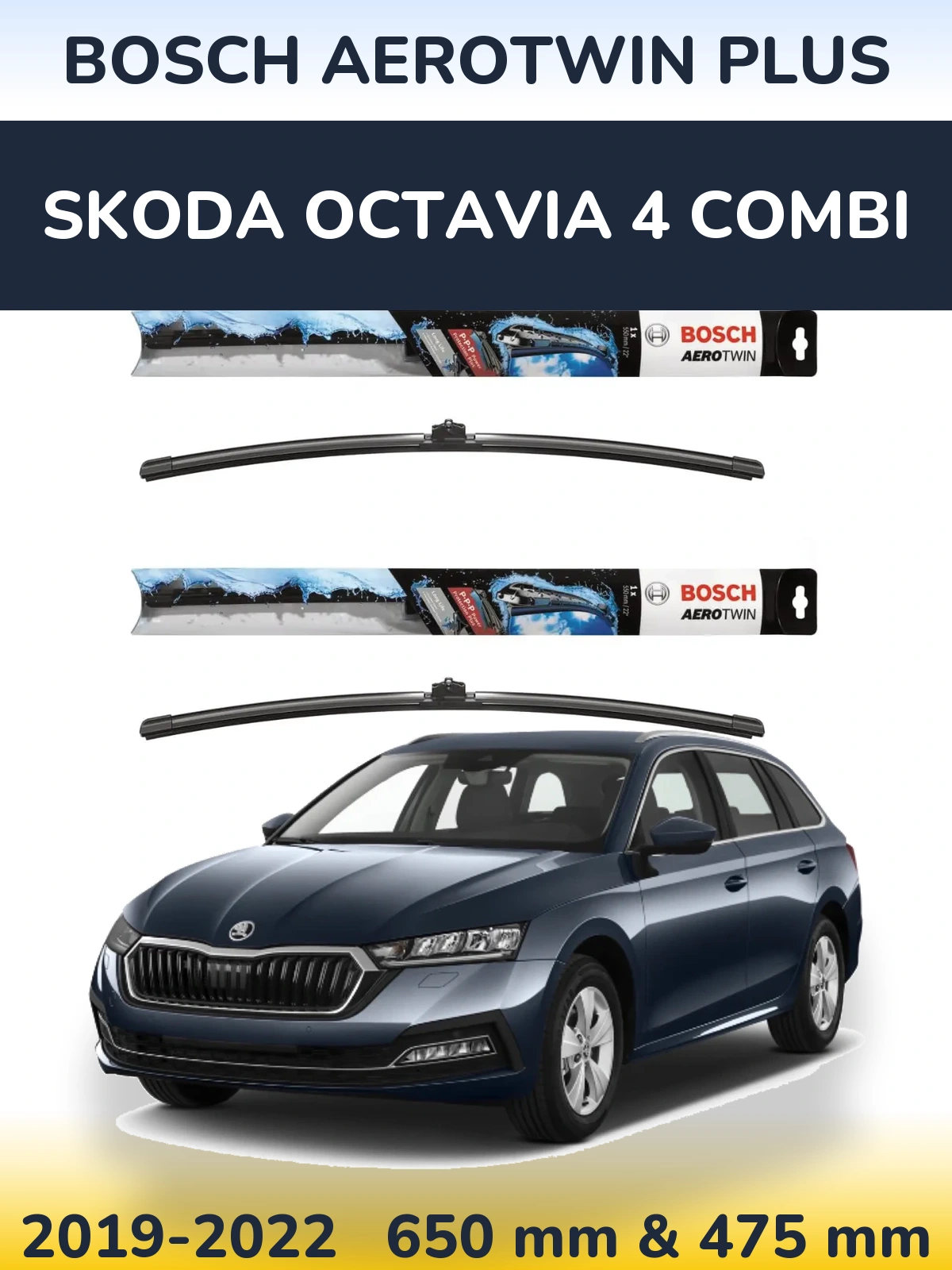 Torkarblad BOSCH AeroTwin Plus för Skoda Octavia 4 Combi