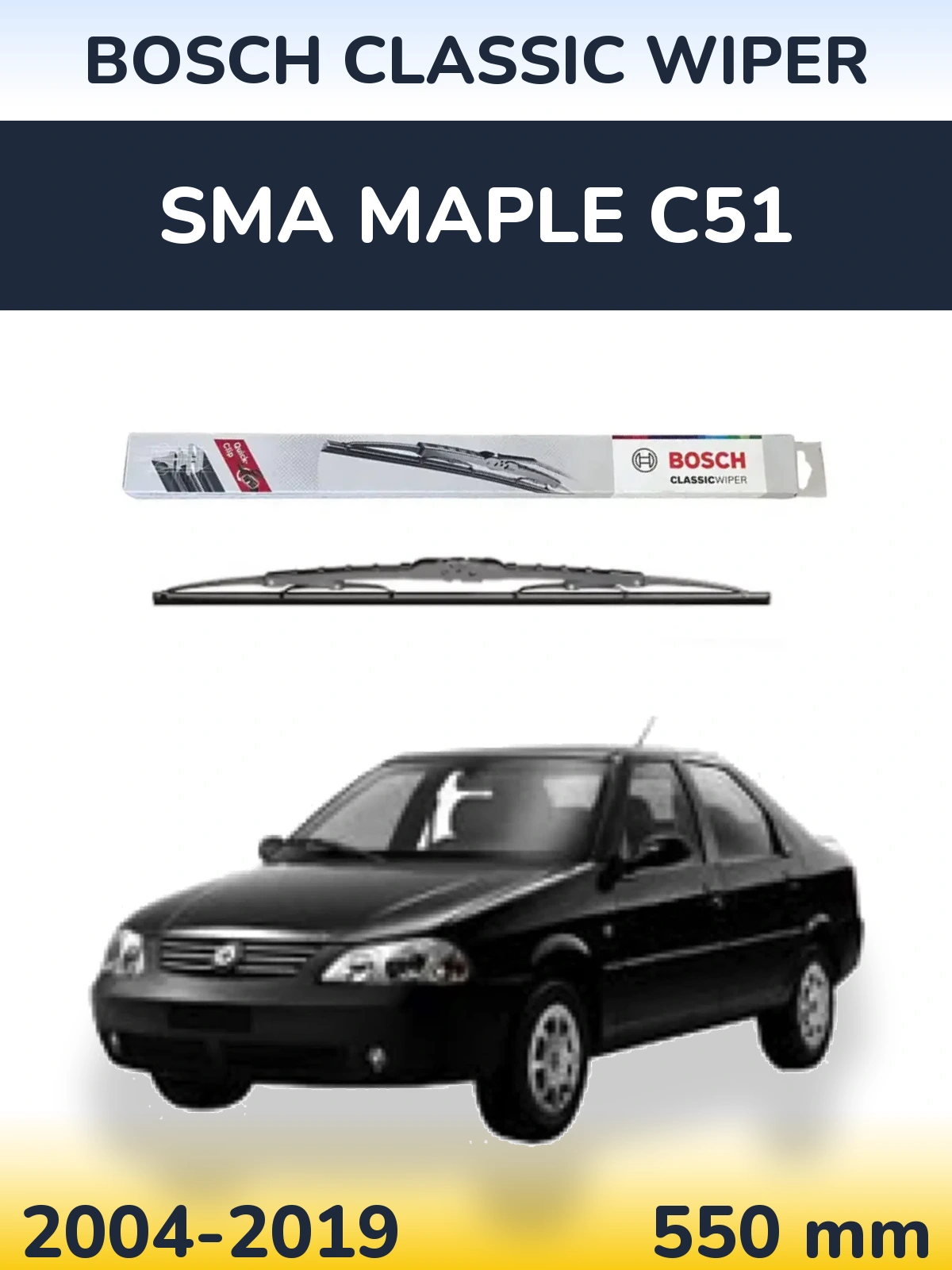 Torkarblad BOSCH Classic Wiper för SMA Maple C51