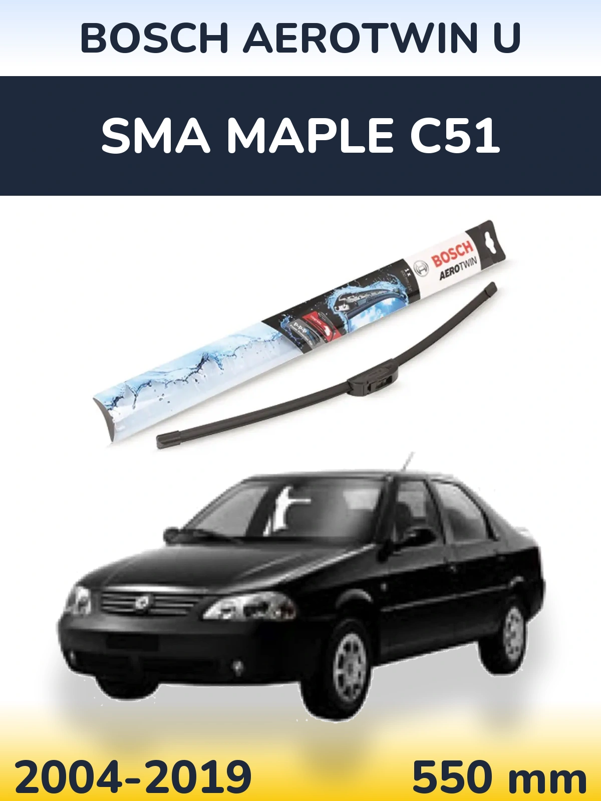 Torkarblad BOSCH AeroTwin U för SMA Maple C51