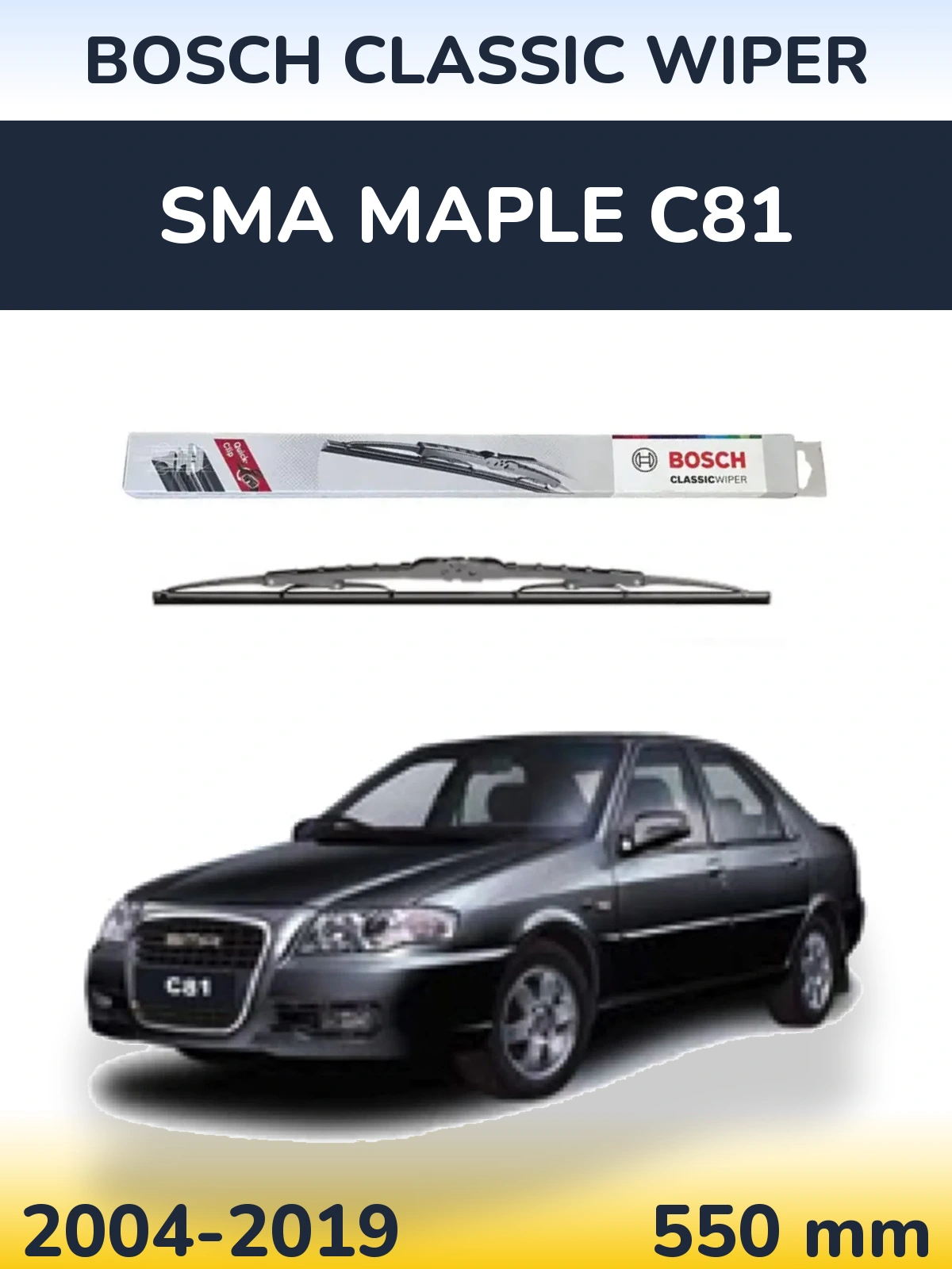 Torkarblad BOSCH Classic Wiper för SMA Maple C81