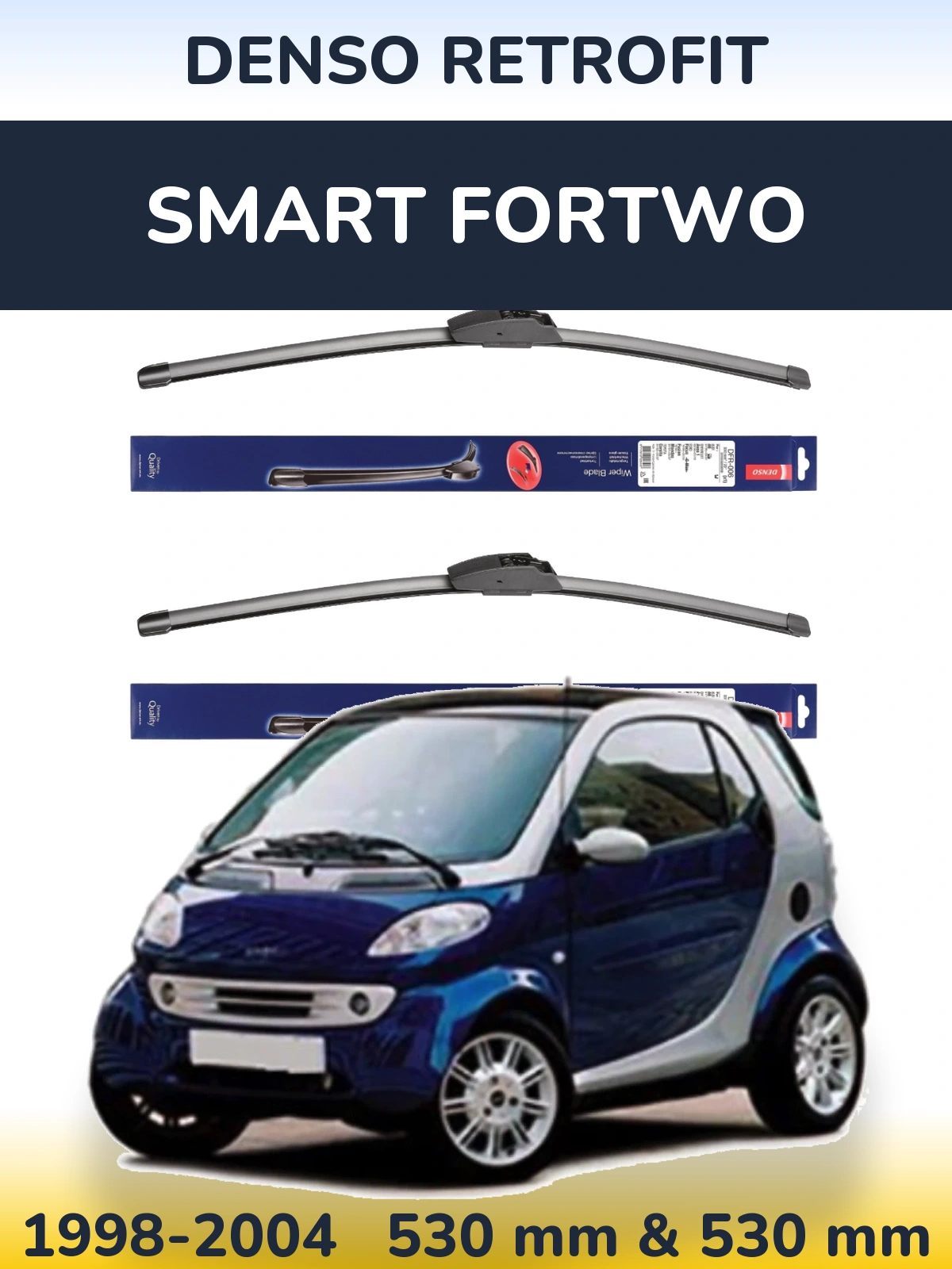 Torkarblad Denso Retrofit för Smart Fortwo