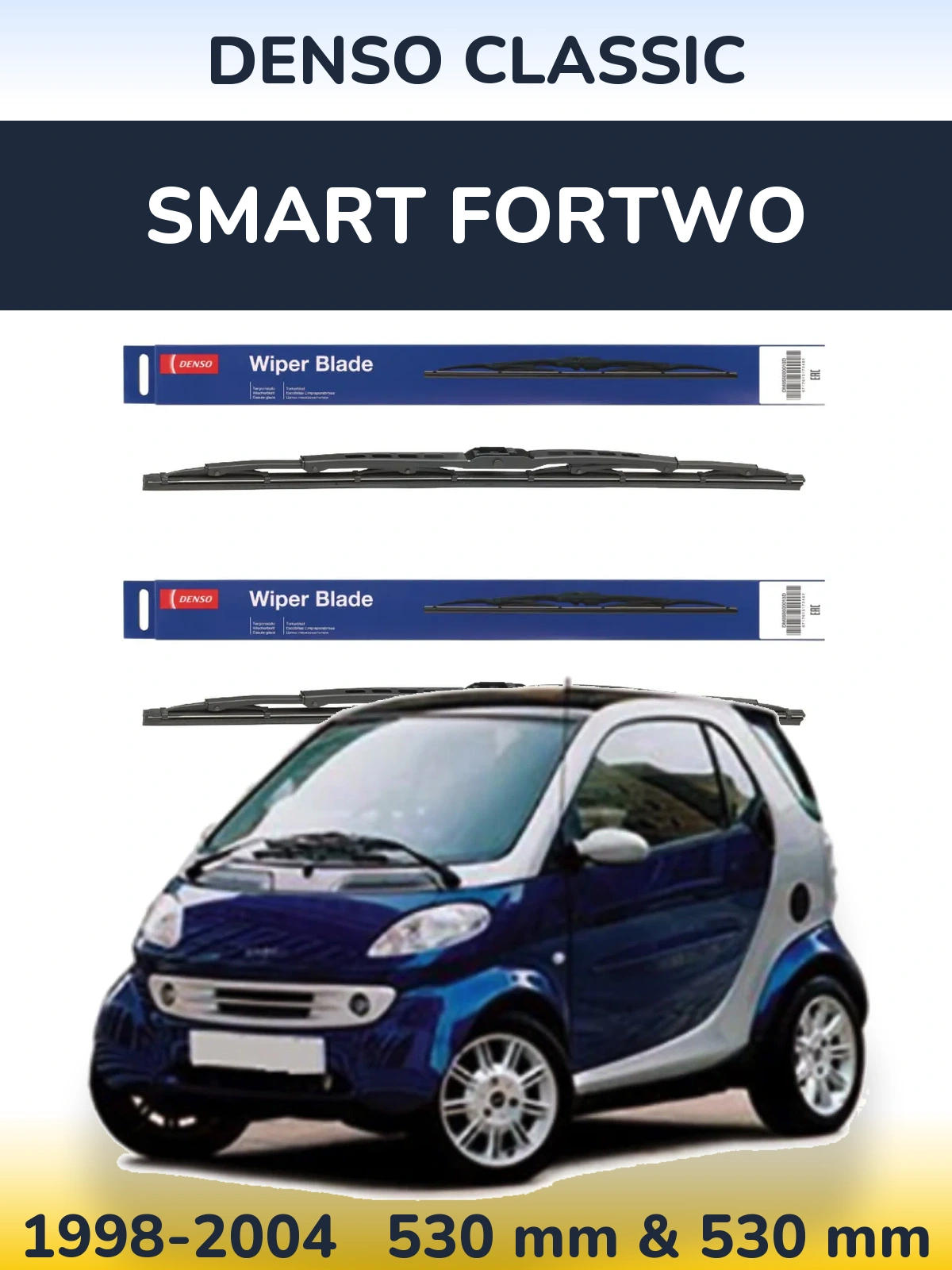 Torkarblad Denso Classic för Smart Fortwo