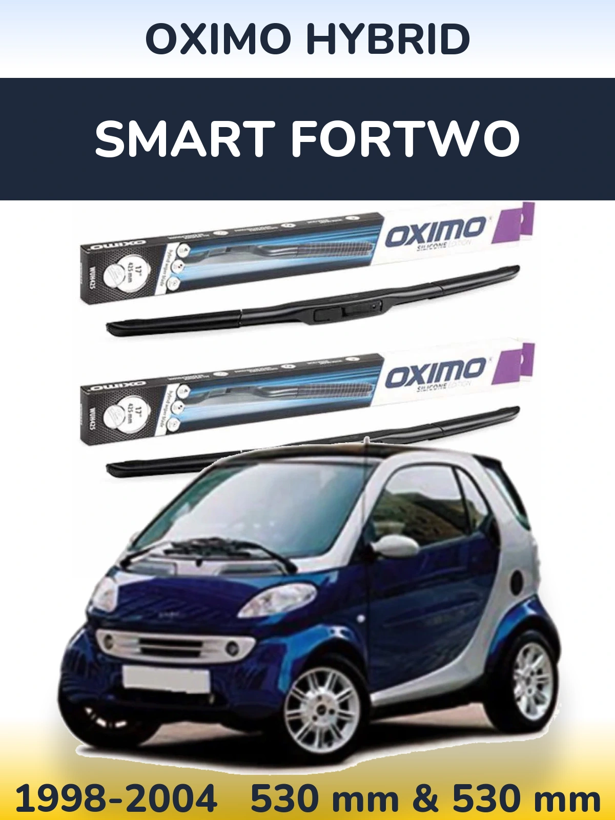 Torkarblad Oximo Hybrid för Smart Fortwo