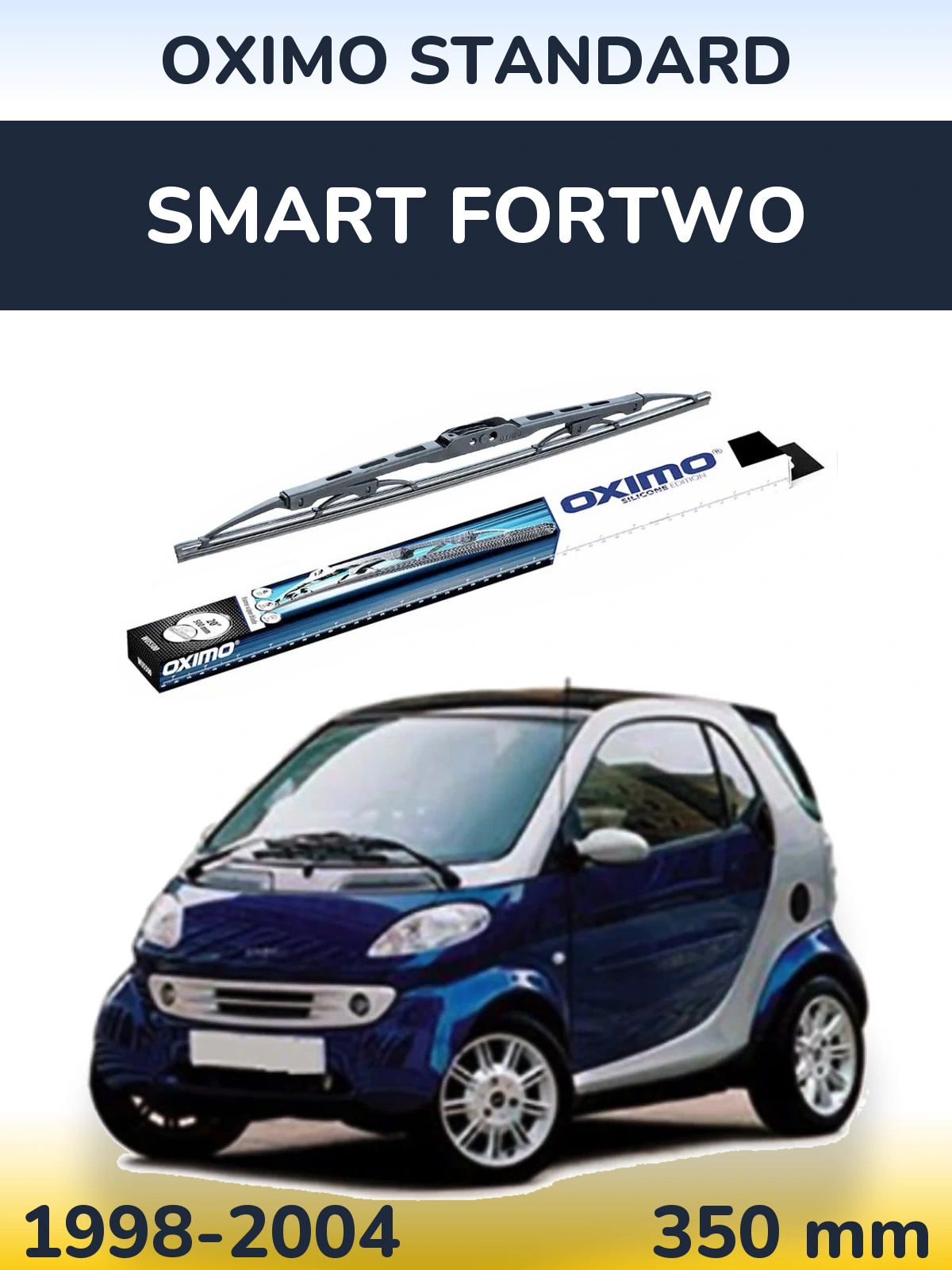 Torkarblad Oximo Standard för Smart Fortwo