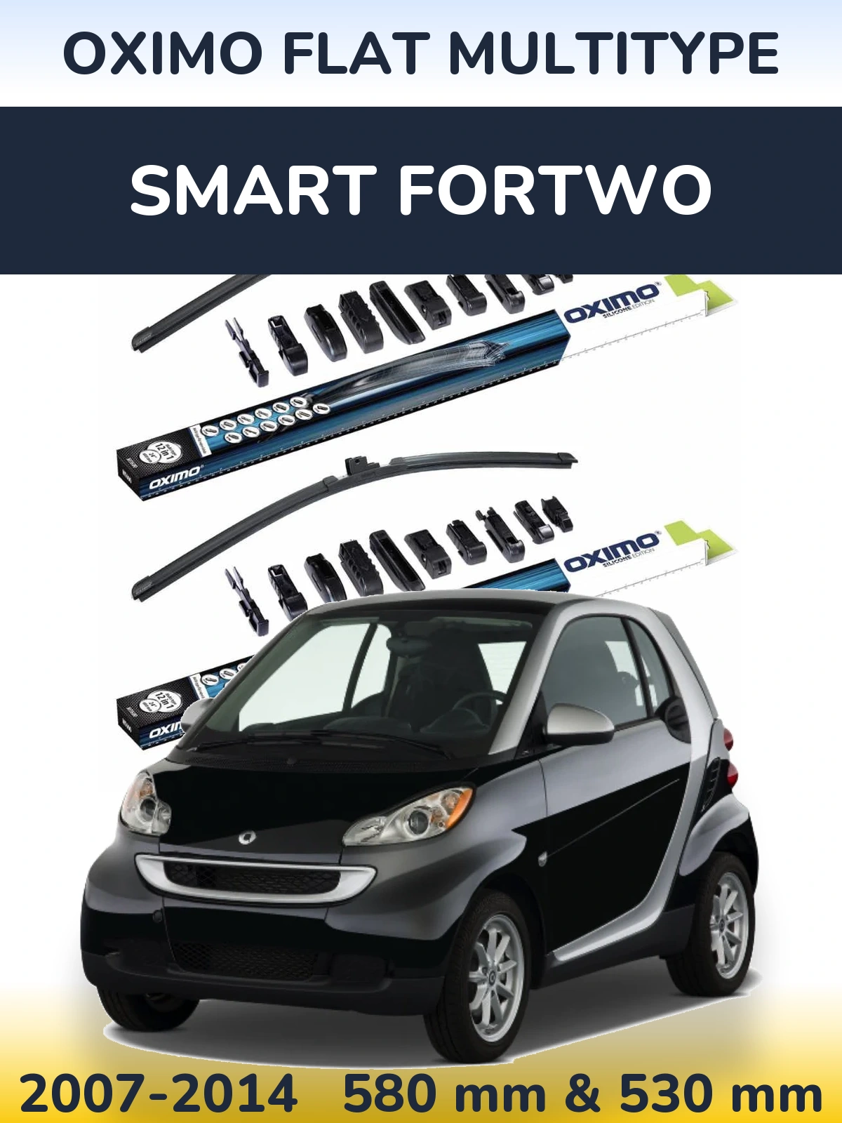 Torkarblad Oximo Flat MultiType för Smart Fortwo