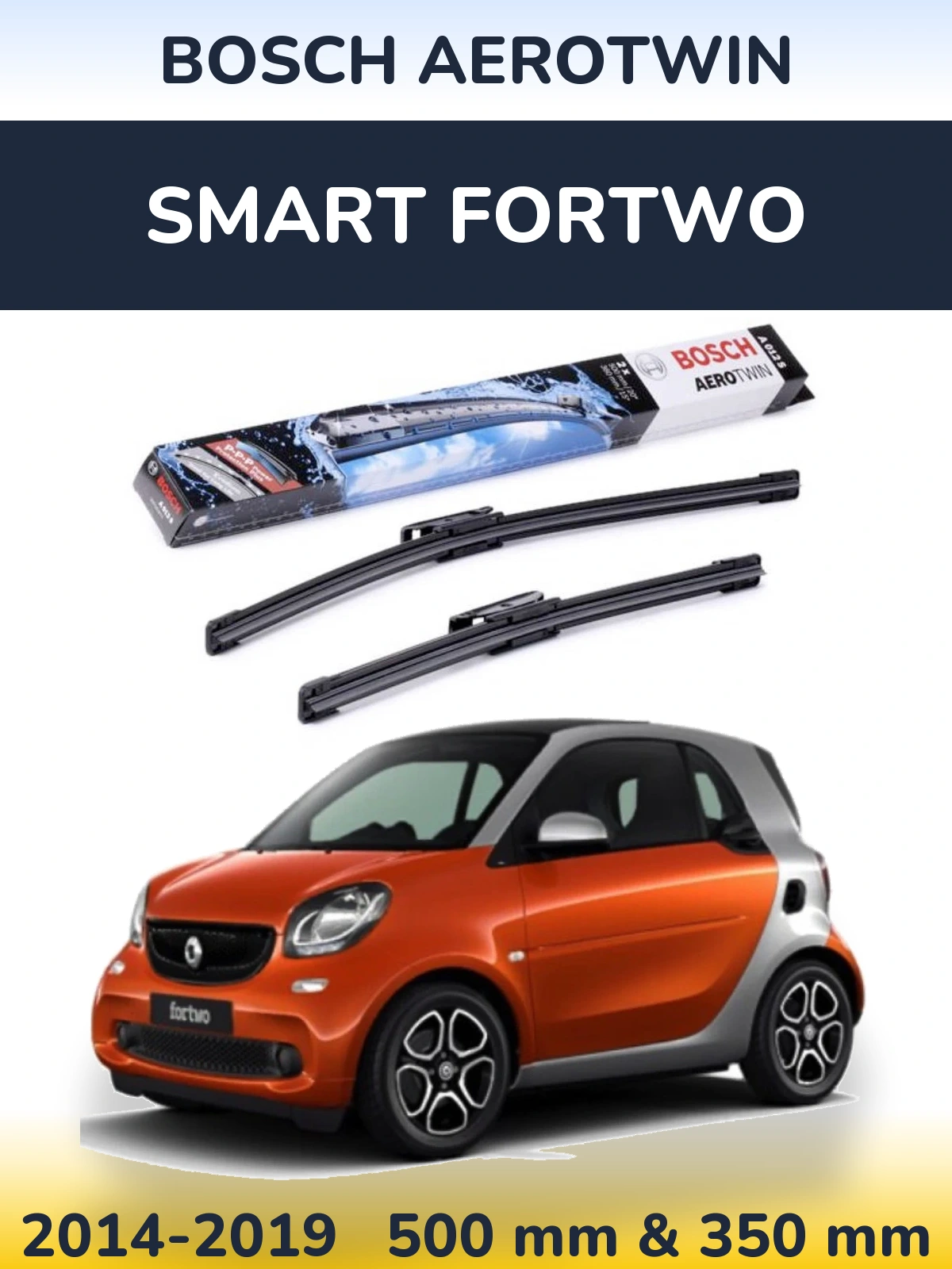 Torkarblad BOSCH AeroTwin för Smart Fortwo